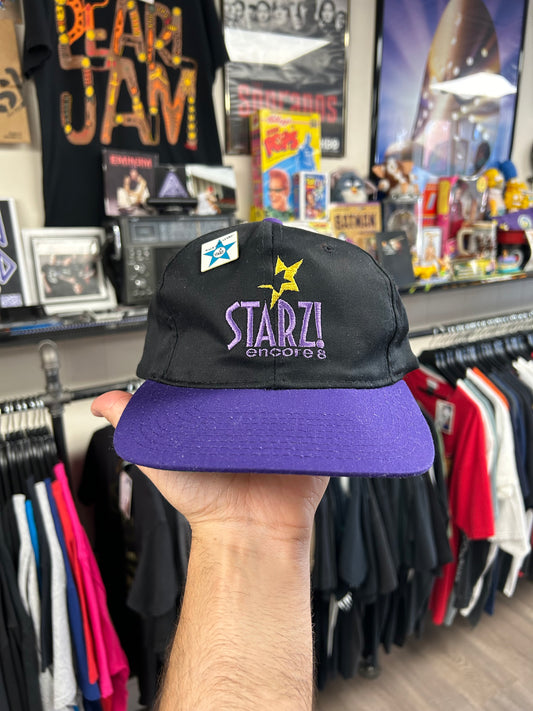 Vintage 90s Starz! Encore 8 TV Promo SnapBack Hat With Promo Walk Of The Starz! Pin