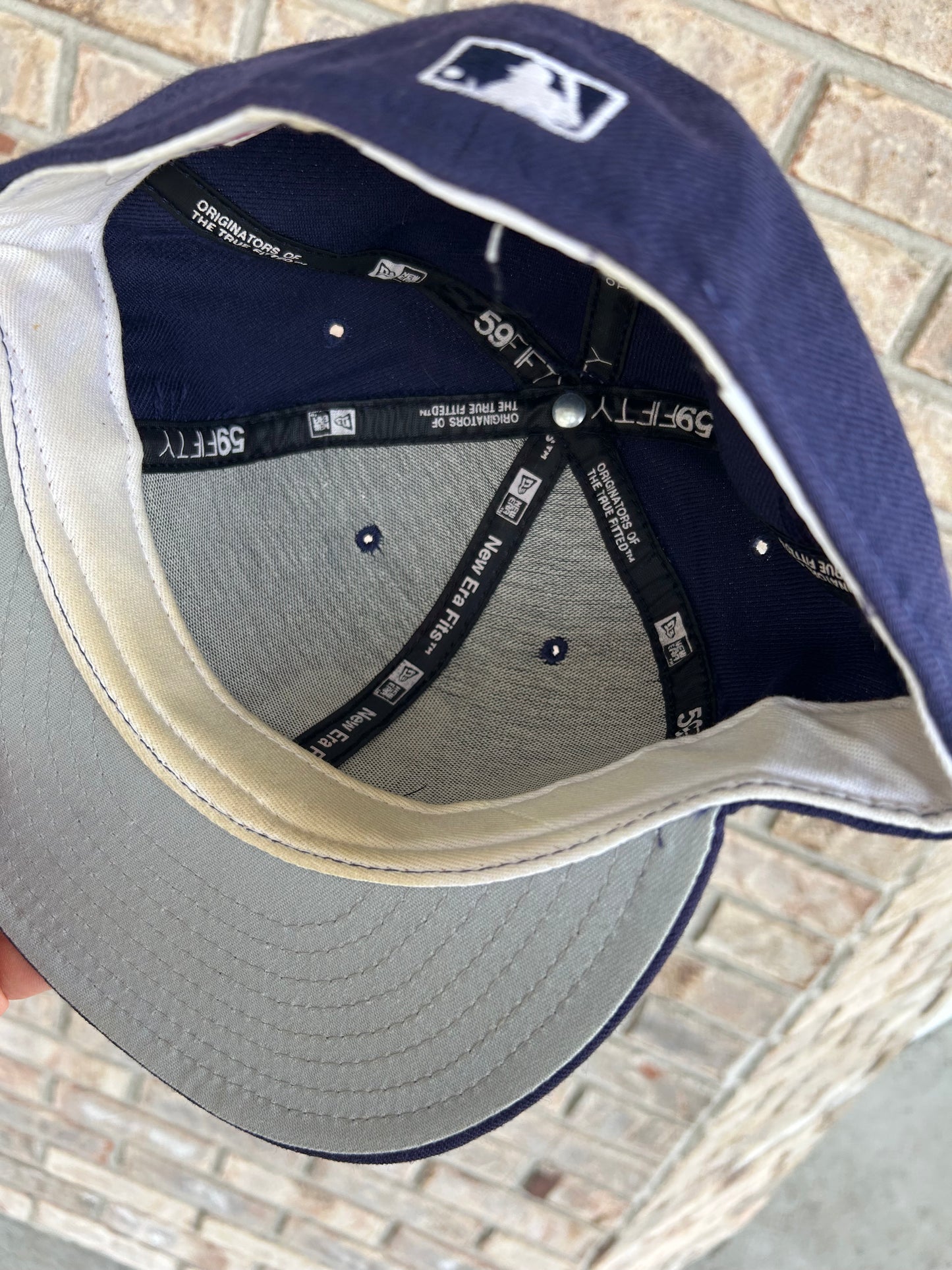Vintage 2000s San Diego Padres MLB New Era 59Fifty Fitted Hat USA 100% Wool Size 7 5/8” As Is Has Wear