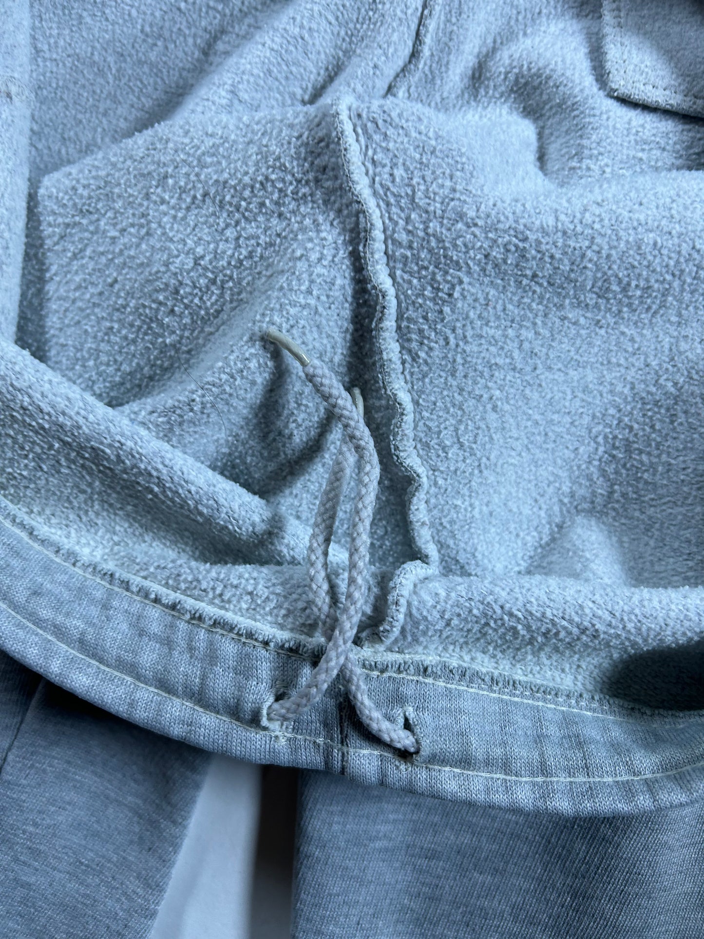 Vintage 80s Nike Sweatpants Gray Terry Wide Leg Baggy Medium Blue Tag 19.75x36.5 Inches