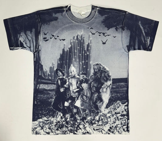 Vintage 1992 The Wizard Of Oz Movie Stanley Desantis All Over Print Tee XL 24.25x32.5 Inches