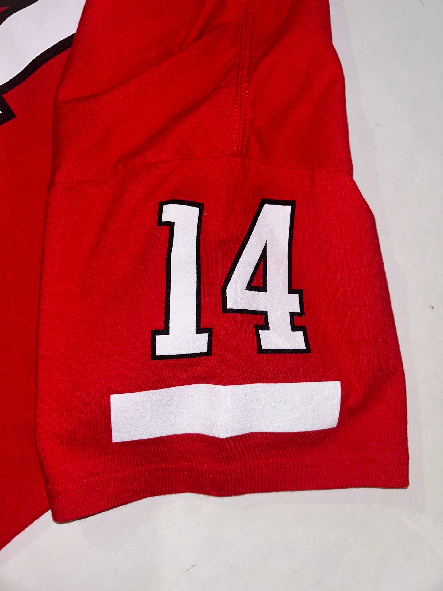 Vintage Rutgers University Scarlet Knights #14 College Football Tee Nike Team XL 25.76x30.25 Inches Big Fit Like 2XL