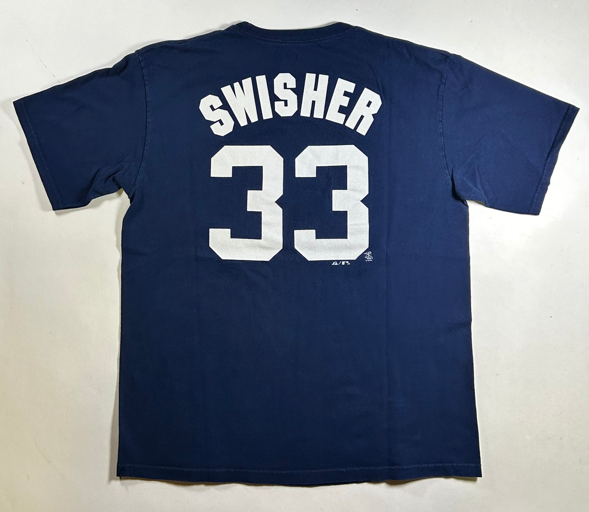 Majestic New York Yankees Nick Swisher # 33 MLB Player Tee Large 23x29.5 Inches