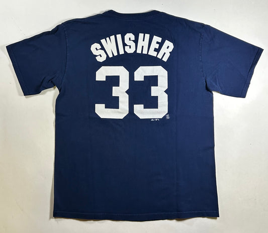Majestic New York Yankees Nick Swisher # 33 MLB Player Tee Large 23x29.5 Inches
