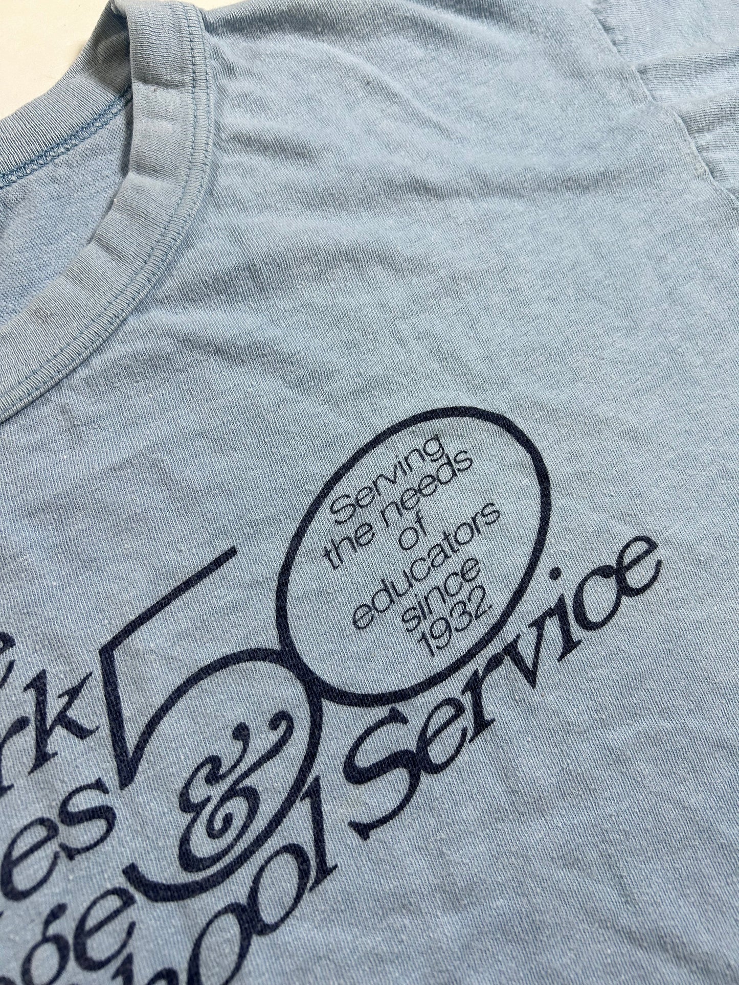 Vintage The New York Times College & School Service 50 Years 1982 Tee 20.25x22.25 Inches