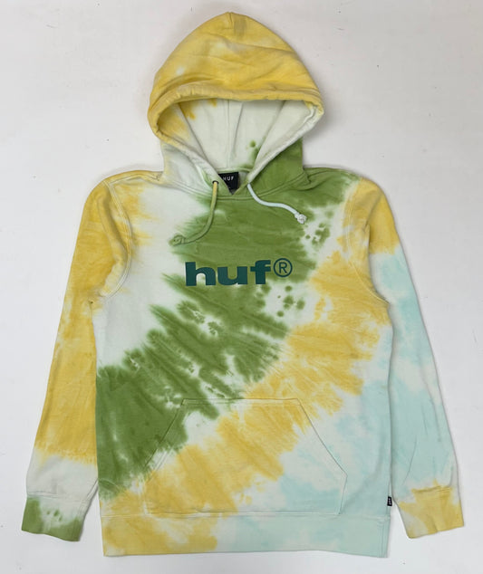 Huf Worldwide Tie-Dye Hooded Sweatshirt Large/Medium Fit 22.5x29 Inches