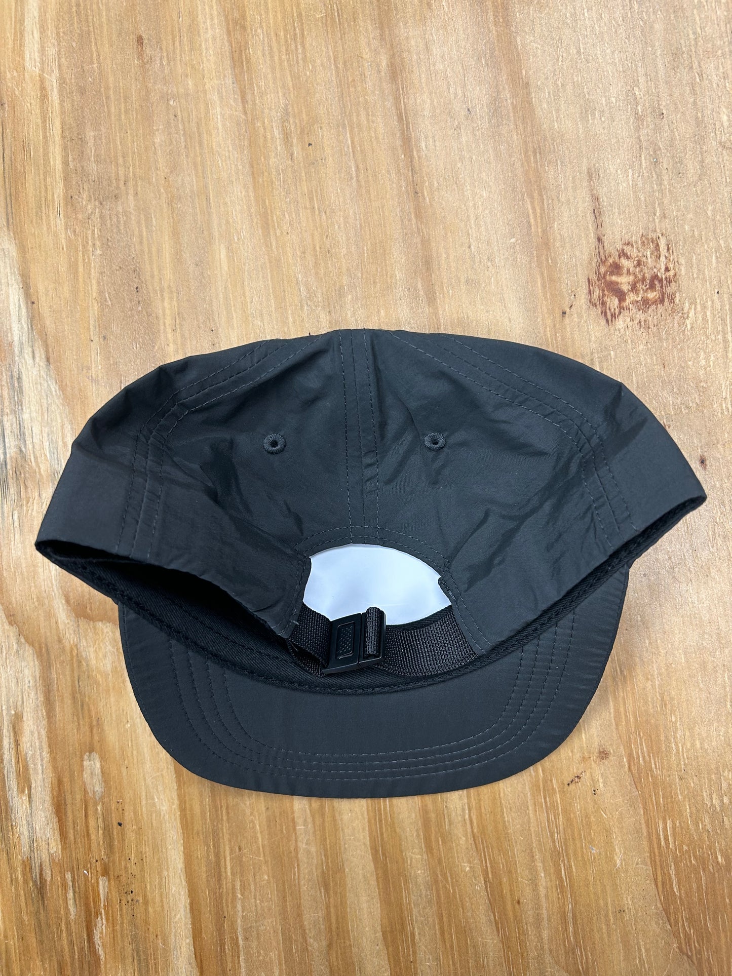 Edgewood NJ Team Spell Out Logo 6 Panel Nylon Adjustable Clip Hat Washed Black