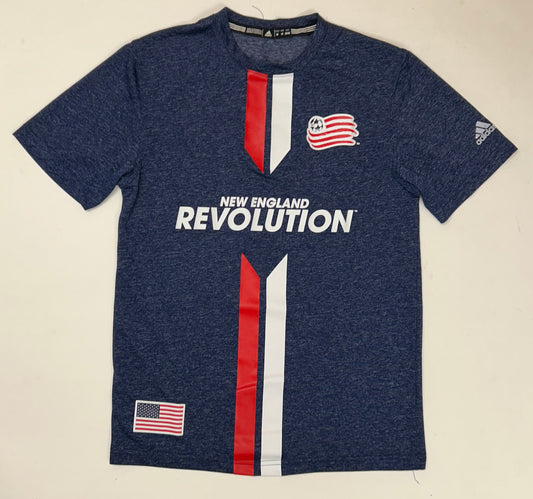 2015 New England Revolution MLS Adidas Soccer Jersey Training Shirt Medium 19x27.5 Inches