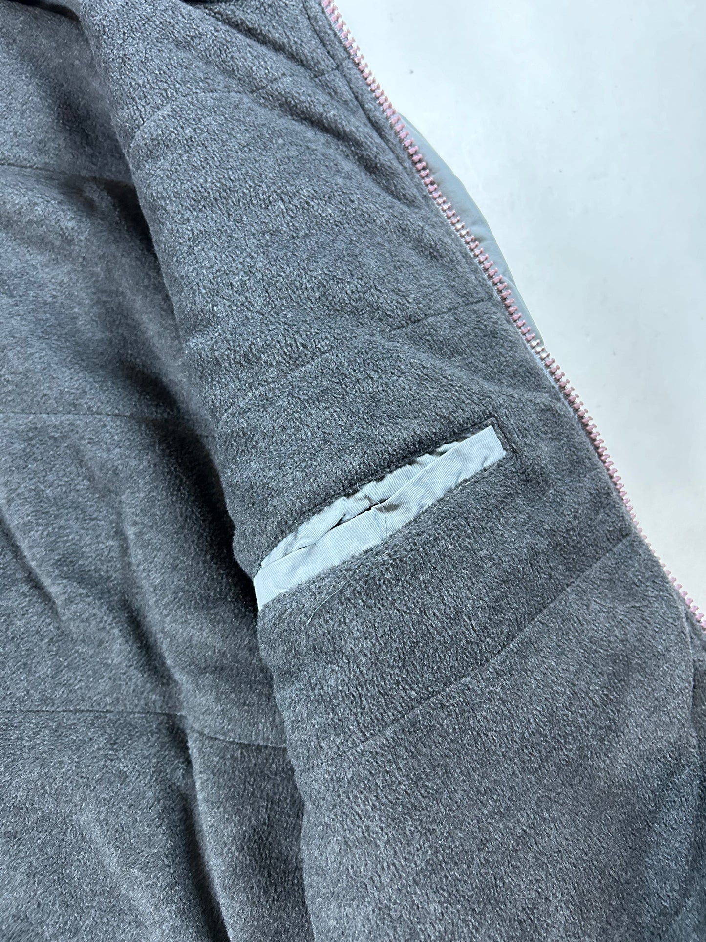 Vintage Mossimo Fleece Liner Zip Up Jacket Tagged Medium Can Fit Large 25x29.5/32 Inches