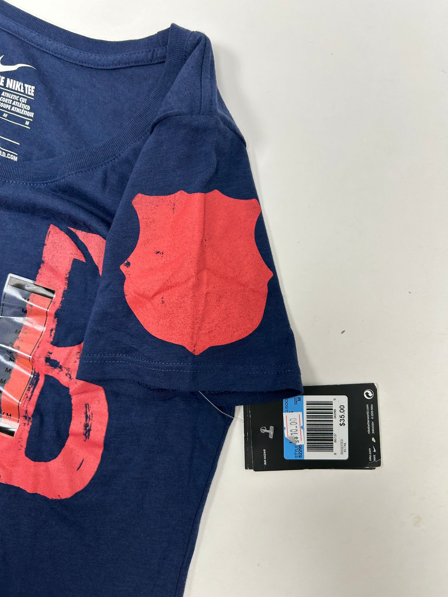 Nike FC Barcelona Heritage Soccer  Shirt Brand New Women’s Medium 17.5x25 Inches Navy FCB