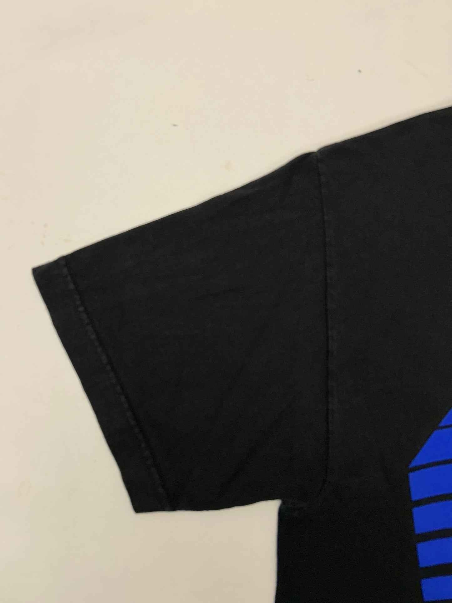 Vintage 00s Metal Mulisha Skull Sergeant Motocross Dirt Biking Shirt Large 21.5x30 Inches Black/Blue