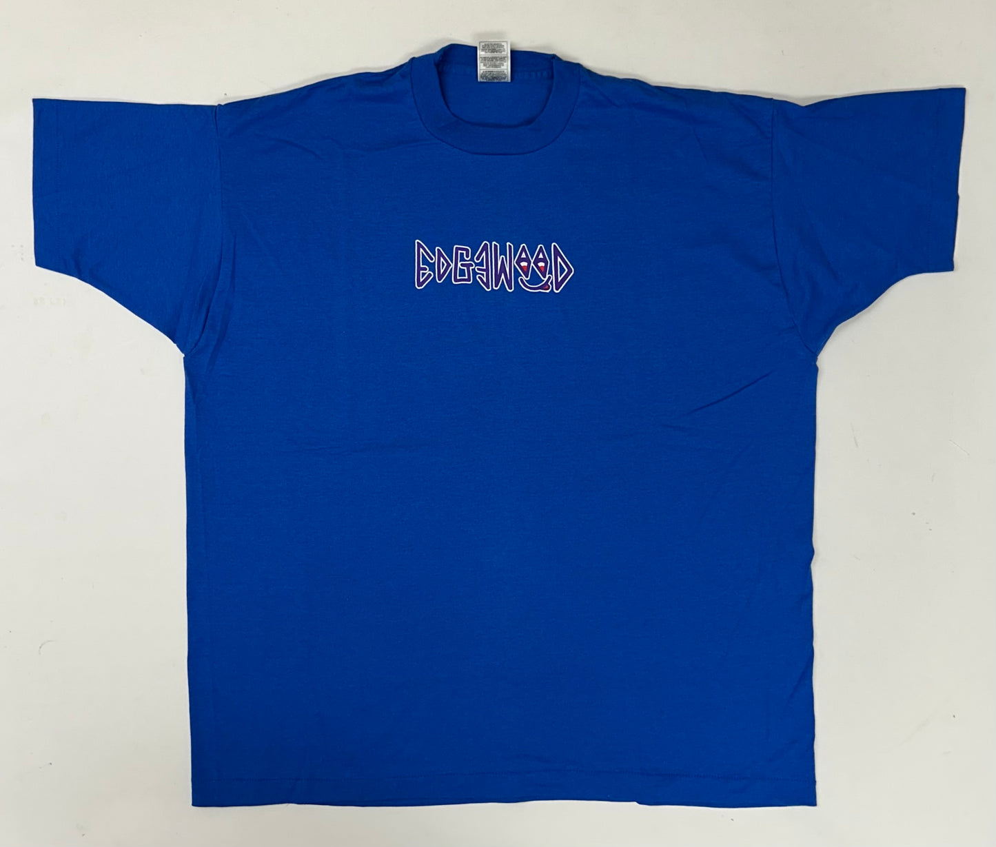 Edgewood NJ first edition “Deeper Than The Roots.” Tee 90s Fruit Of The Loom USA 50/50 Blend Royal Blue