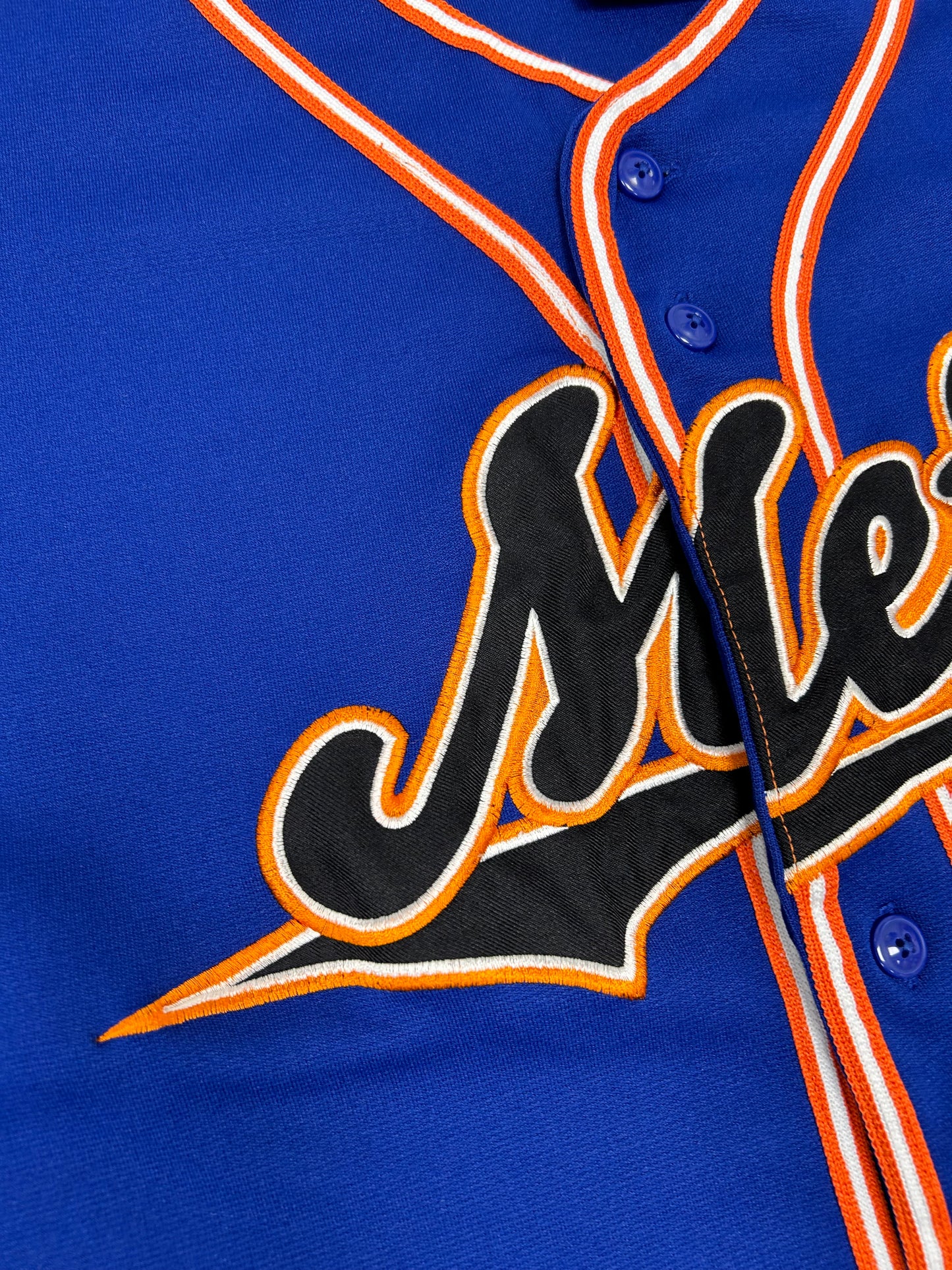 Vintage True Fan New York Mets MLB Blank Jersey Large 23.25x30.25/31.75 Inches