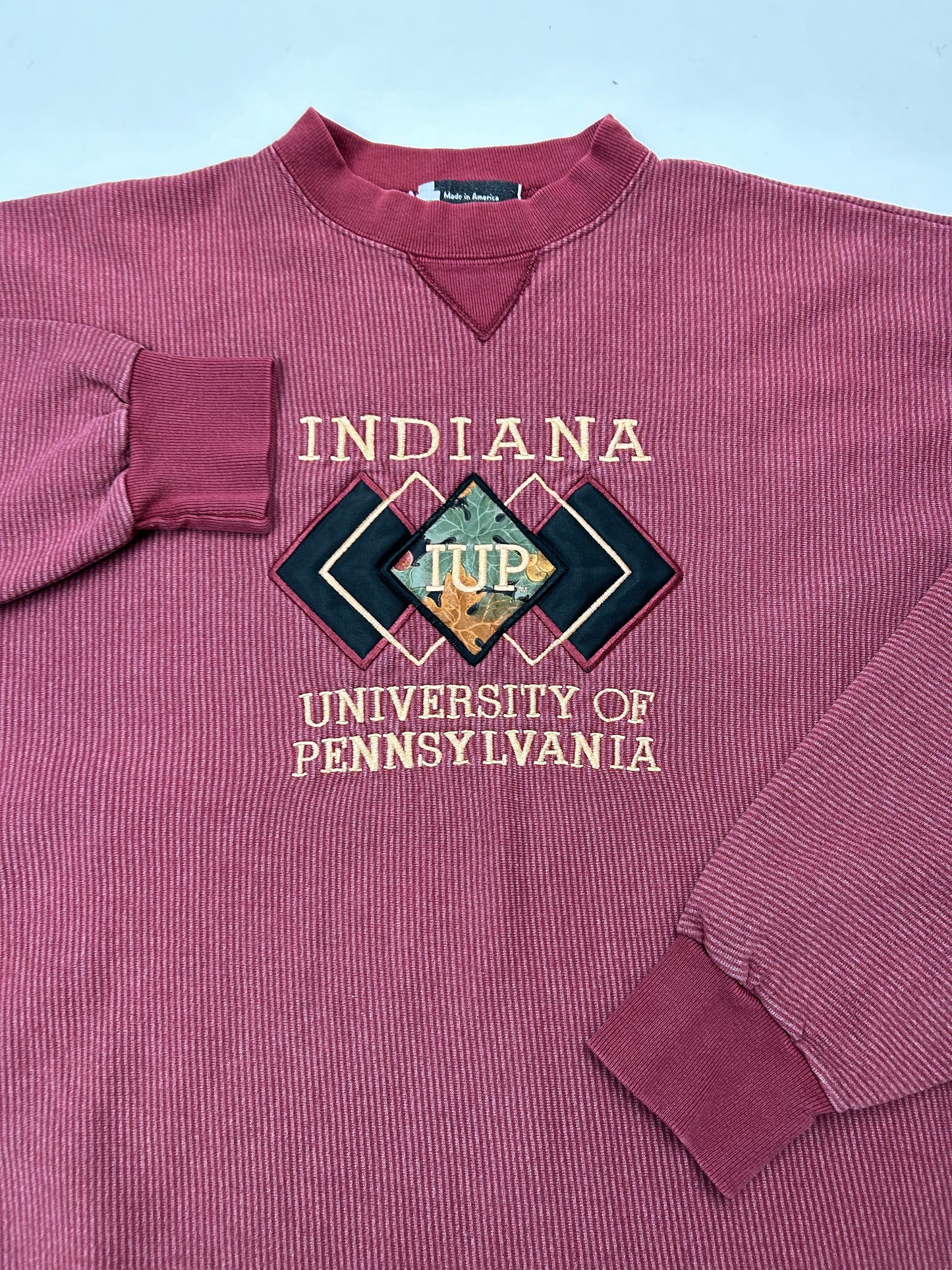 Vintage Image Wear Indiana University Of Pennsylvania IUP College Crewneck Sweatshirt Large/Medium Fit 23.75x29.25 Inches