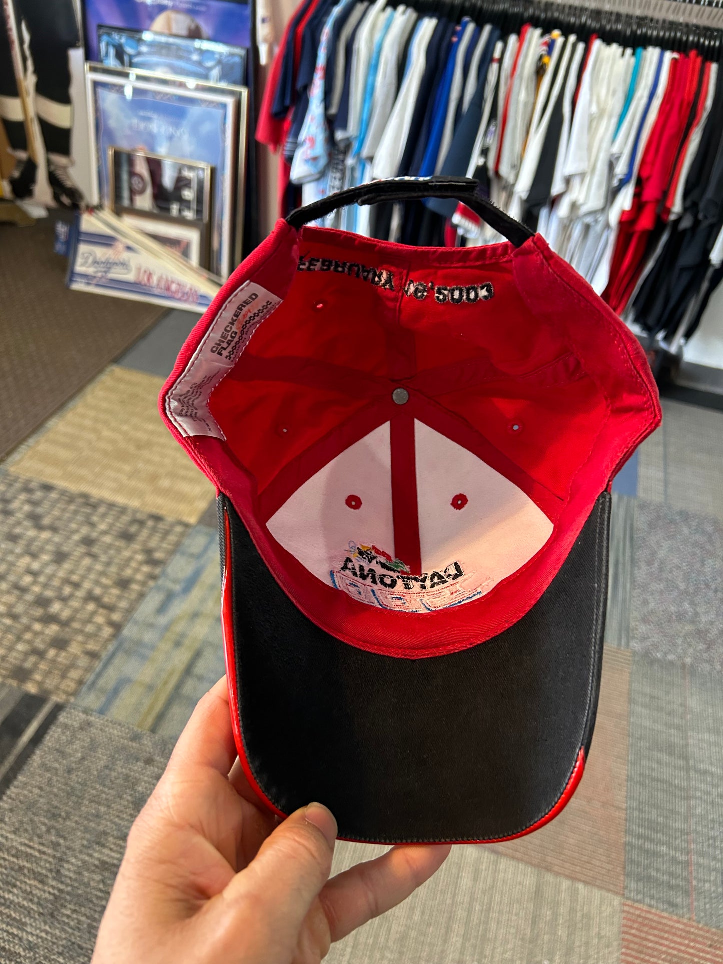 Vintage NASCAR Daytona 500 Hat Great American Race 2003 Checkered Flag Sports Adult Adjustable OSFM