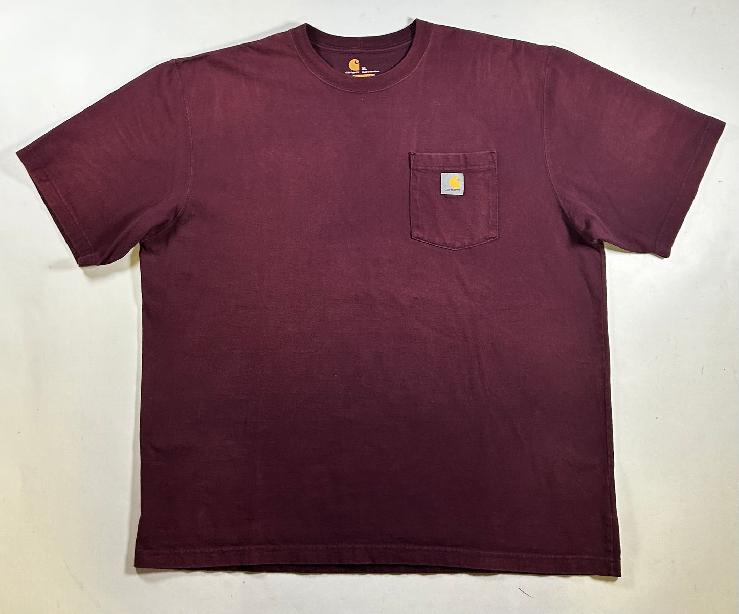 Carhartt Pocket Tee Original Fit 2015 Maroon XL Big 27x31.25 Inches