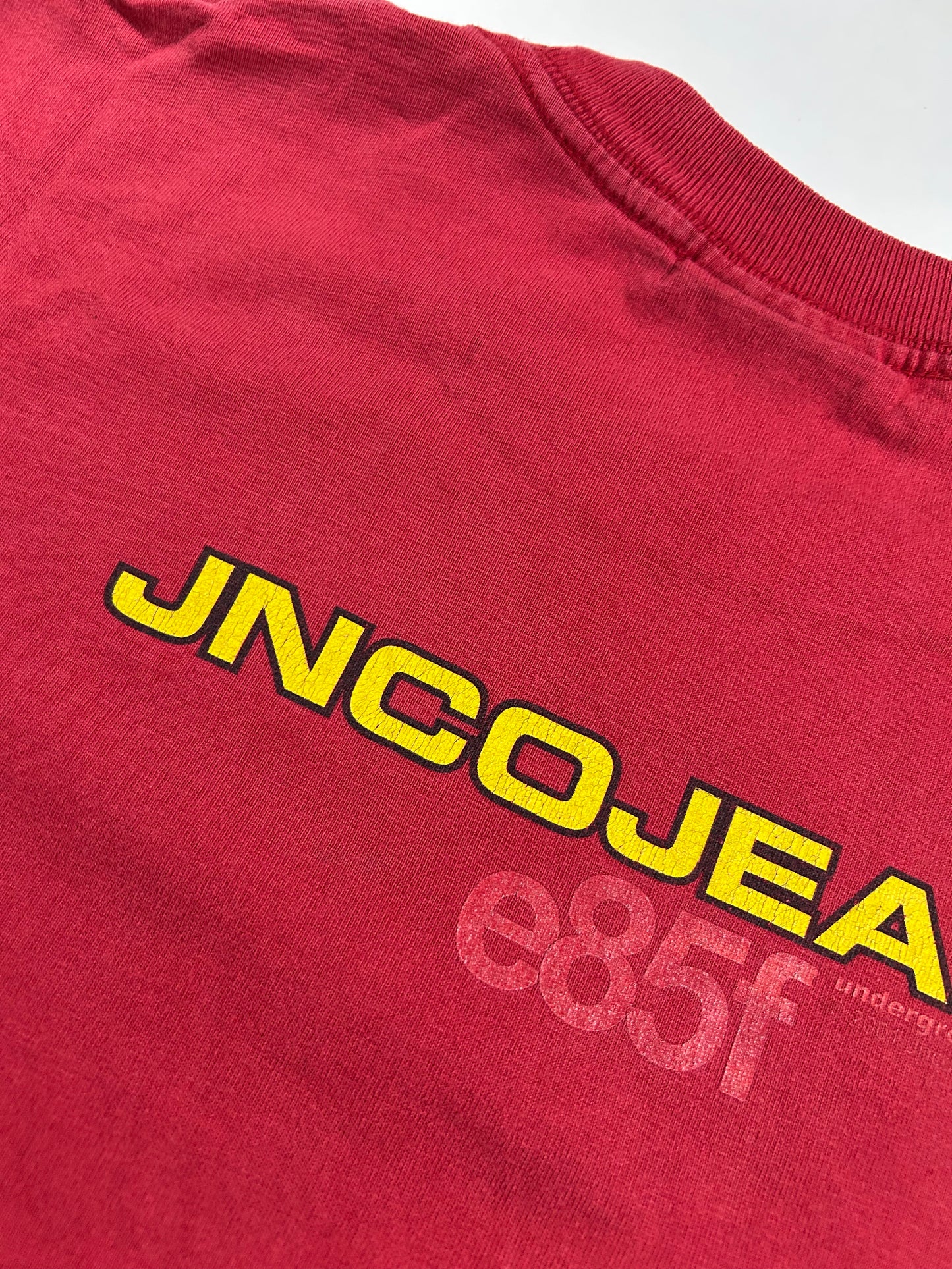 Vintage JNCO Jeans E85f BMX Bike Underground Substance 2001 Tee As Is Worn Has Wear & Marks XL 23.5x30.25 Inches