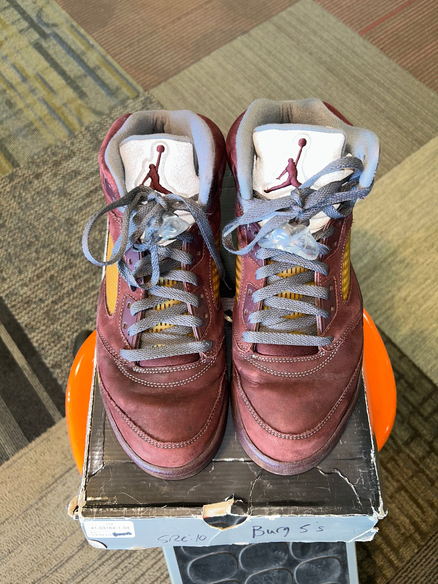 Air Jordan 5 Retro LS Burgundy Size 10 2006 Need Sole Swapping As Is Rep Box