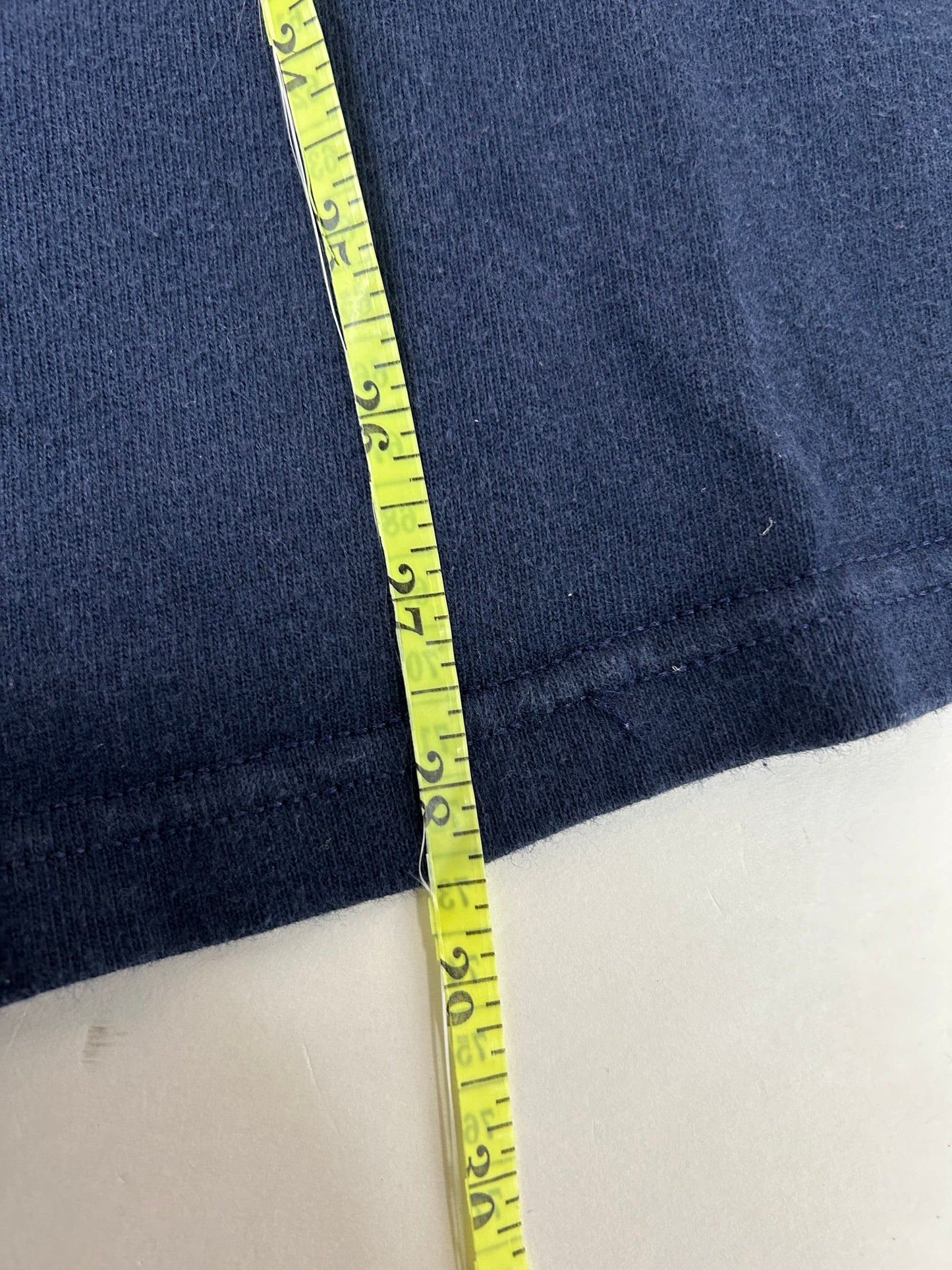 Vintage Champion 1996 Atalanta Olympics Embroidered Logo Tee Navy XL 24.25x28.5 Inches