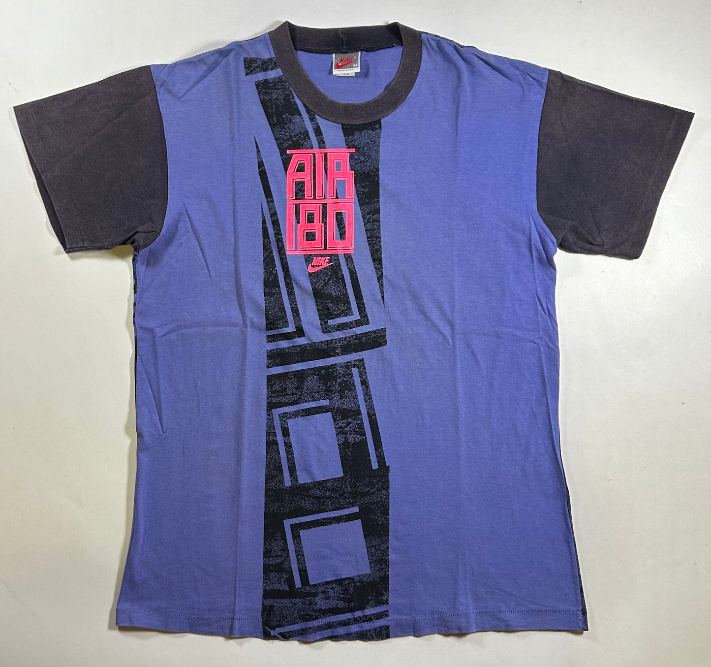 Vintage Nike Air 180 Front & Back Print Tee Nike Air Max 180 1991 Medium 20.75x29 Inches USA