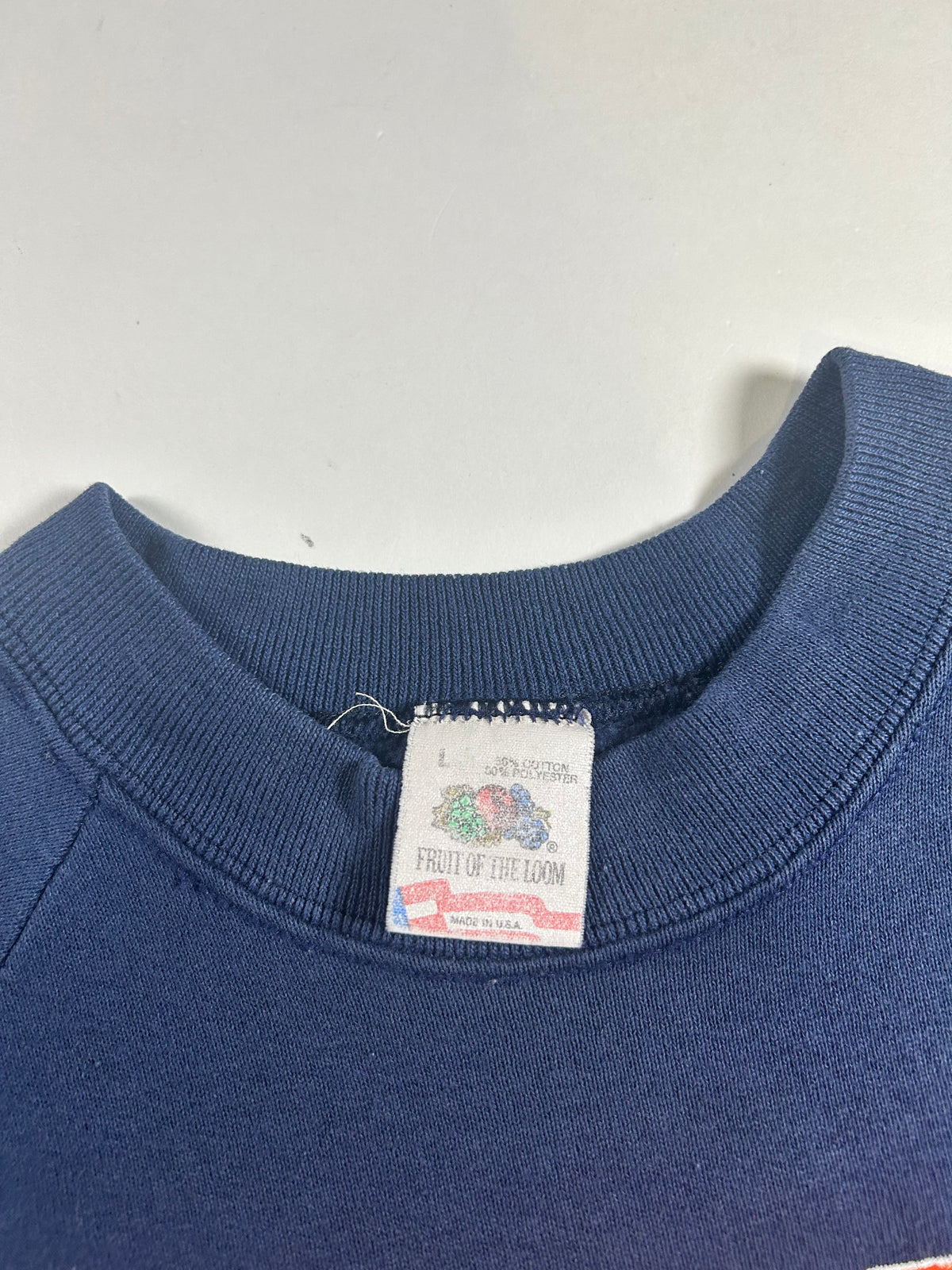 Vintage Chicago Bears NFL Helmet Logo Raglan Style Crewneck Sweatshirt 21.5x25.25 Inches