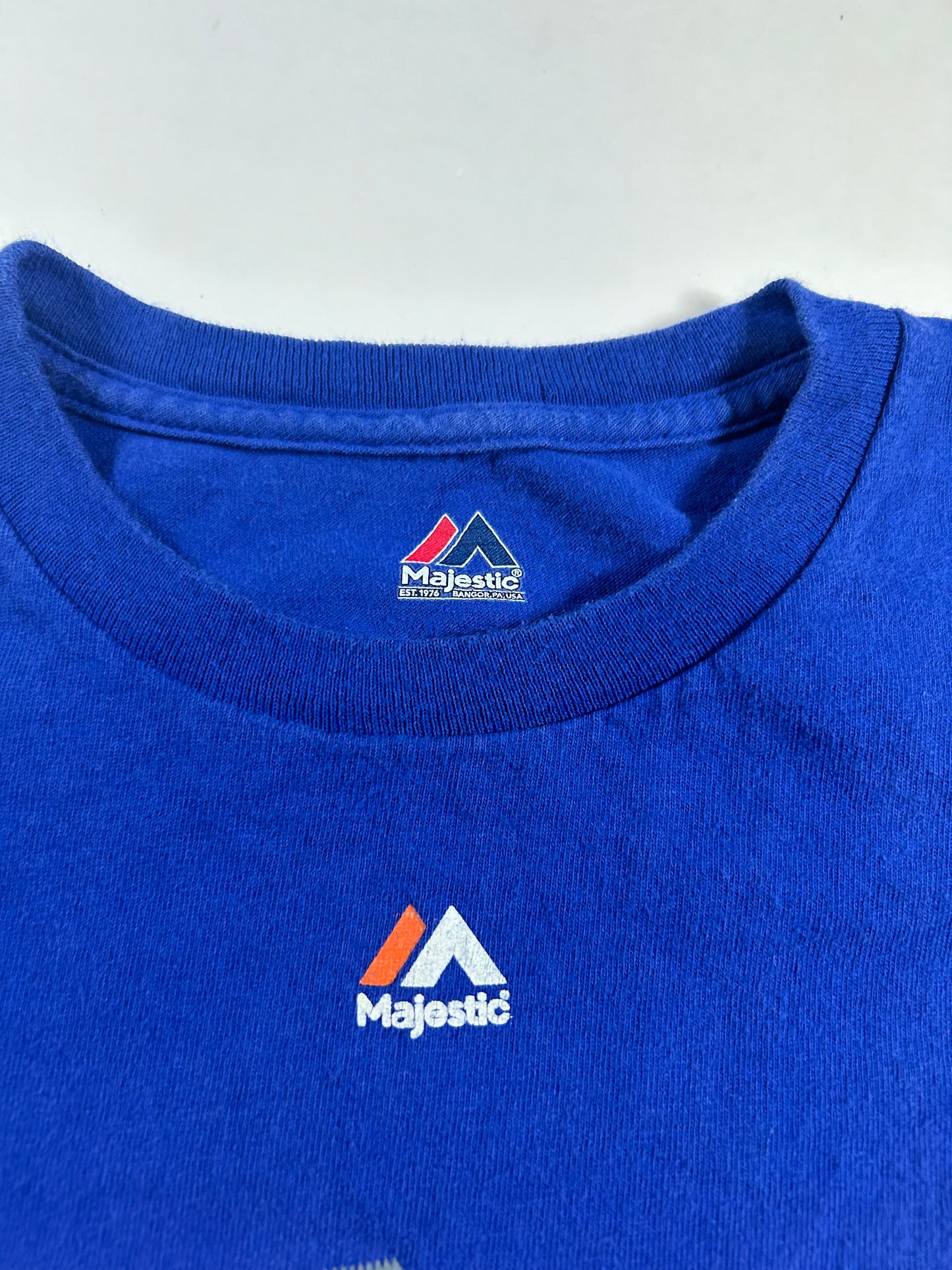 Majestic Marvel New York Mets Noah Syndergaard Thor MLB T-Shirt Large 21x28.74 Inches Blue