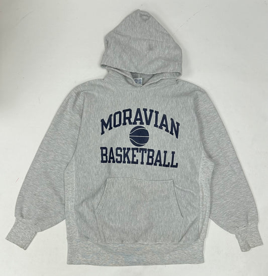 Vintage Champion Reverse Weave Moravian Basketball College Hoodie 23x28.5 Inches