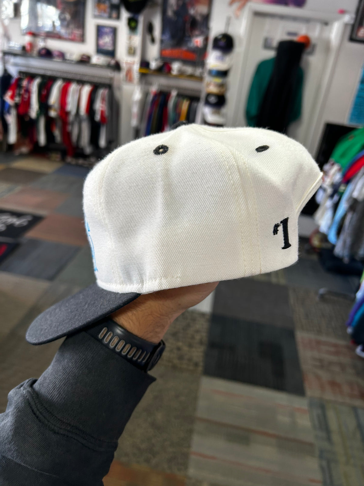 Vintage Carolina Panthers NFL #1 Apparel SnapBack Hat As Is Adult