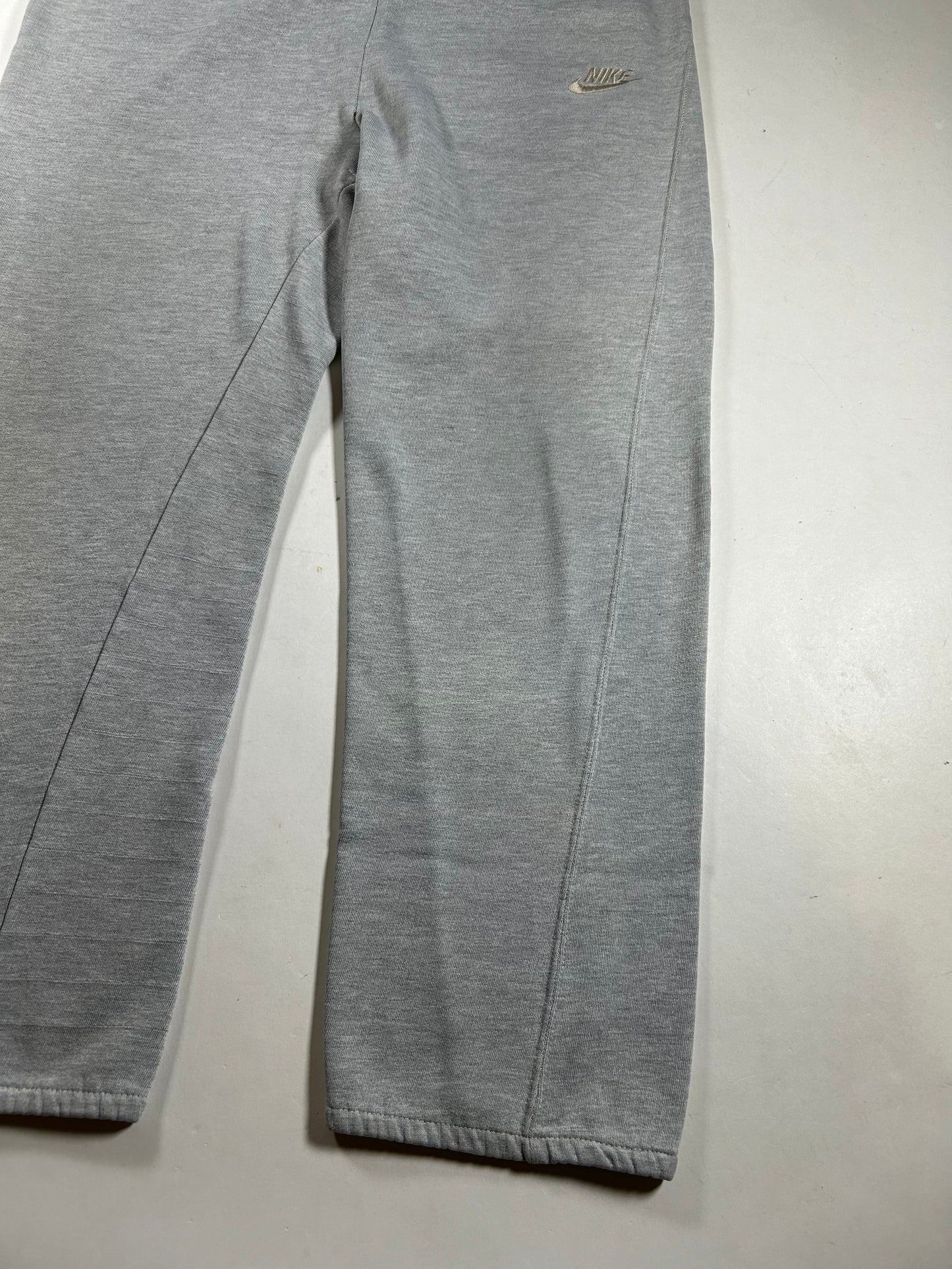 Vintage 80s Nike Sweatpants Gray Terry Wide Leg Baggy Medium Blue Tag 19.75x36.5 Inches