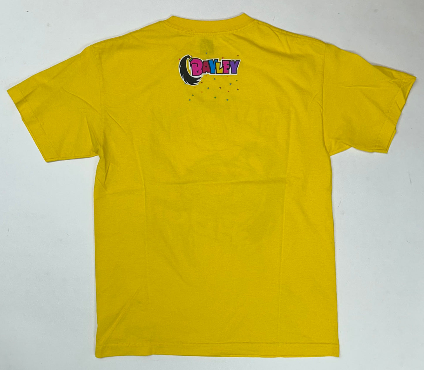 2017 WWE Bayley's Gonna Hug You NXT Boss Hug AEW Wrestling Tee Medium 19.75x27.5 Inches Yellow