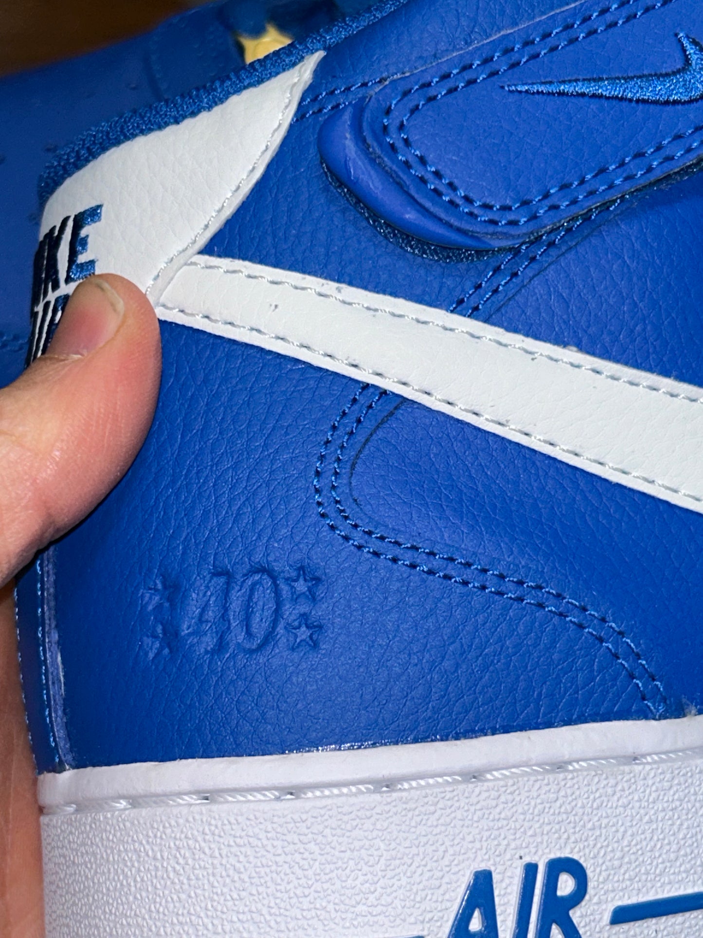 2022 Nike Air Force 1 '07 LV8 Mid 40th Anniversary Blue Jay Size 11 Brand New With Box