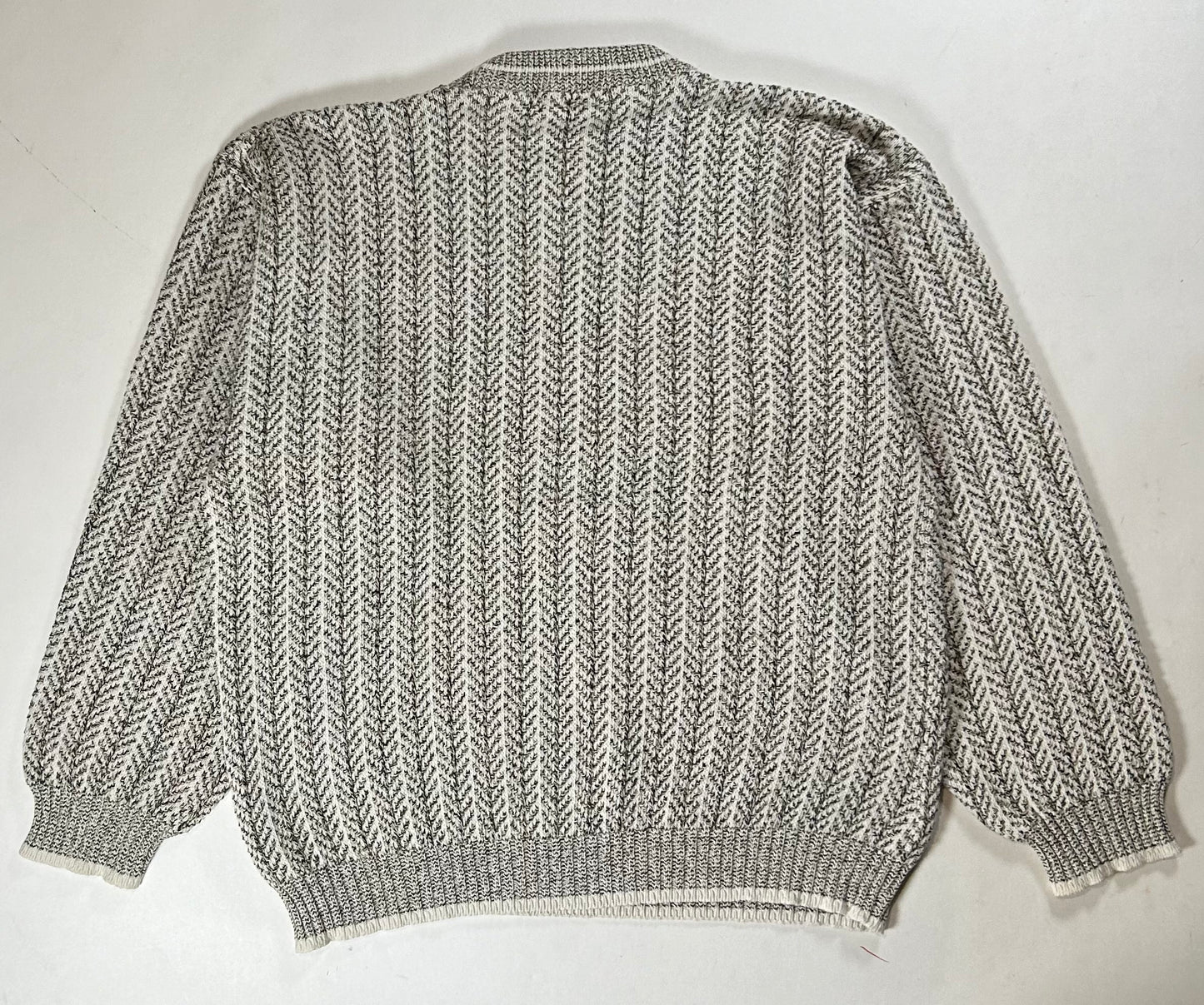 Vintage Bill Blass Grandpa Sweater Cotton Knit USA Men’s Large/Medium 22.5x25.75 Inches