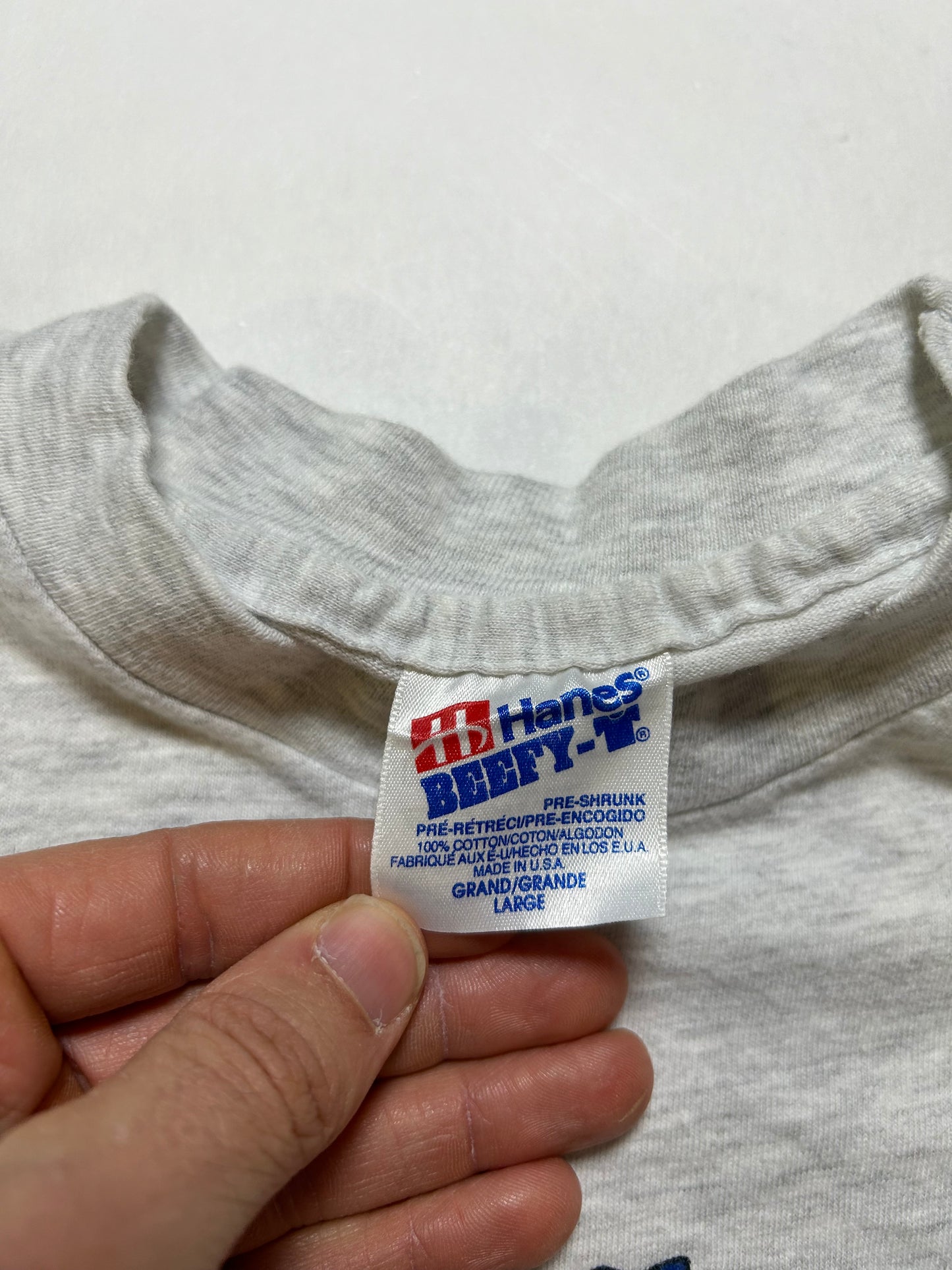 Vintage 90s San Francisco Sailboats Graphic Long Sleeve Tee Large/Medium 21.5x27 Inches Gray