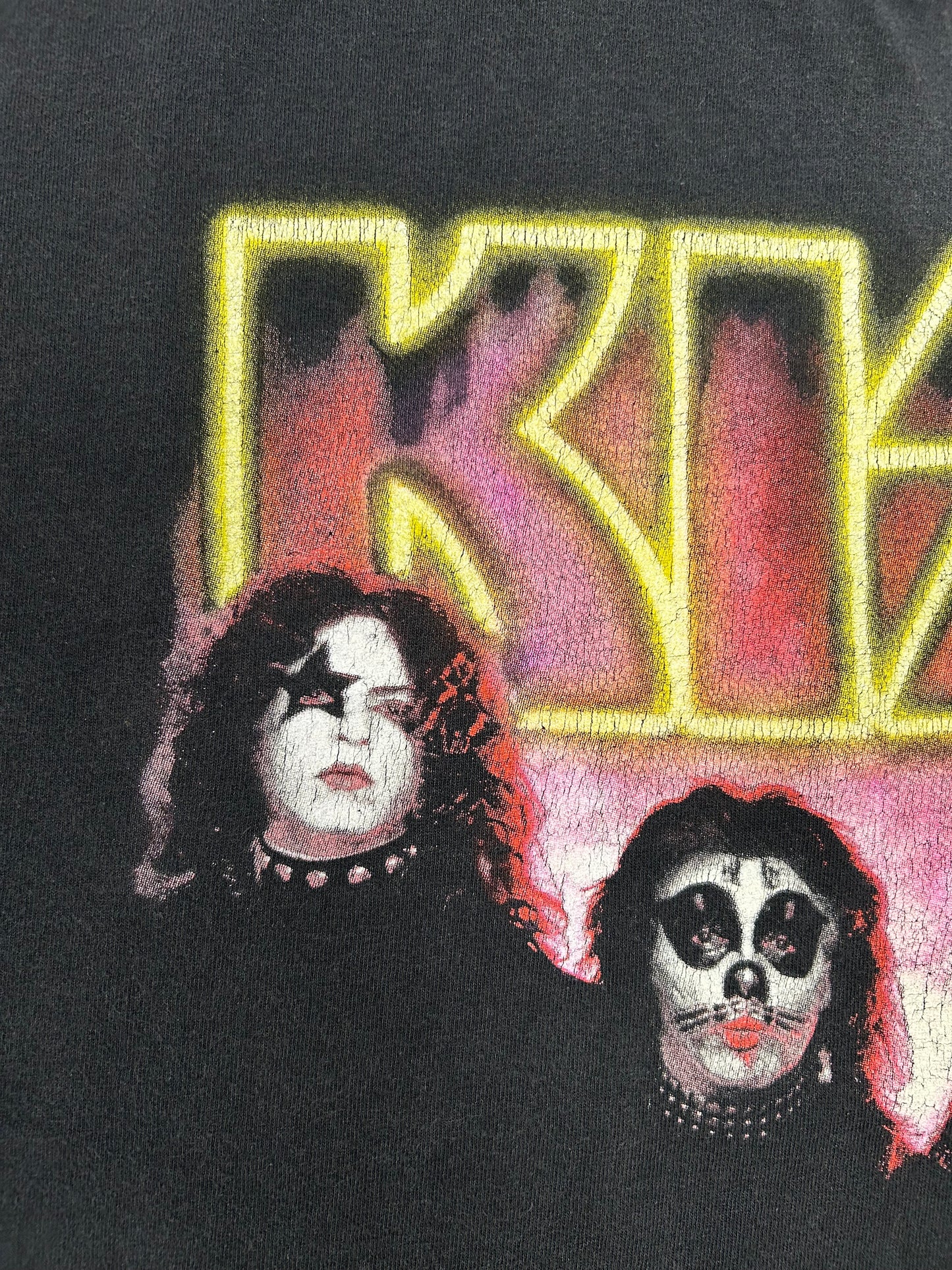 Vintage 90s KISS Army Depot T-Shirt KISS Faces Single Stitch Metal Band Rock XL