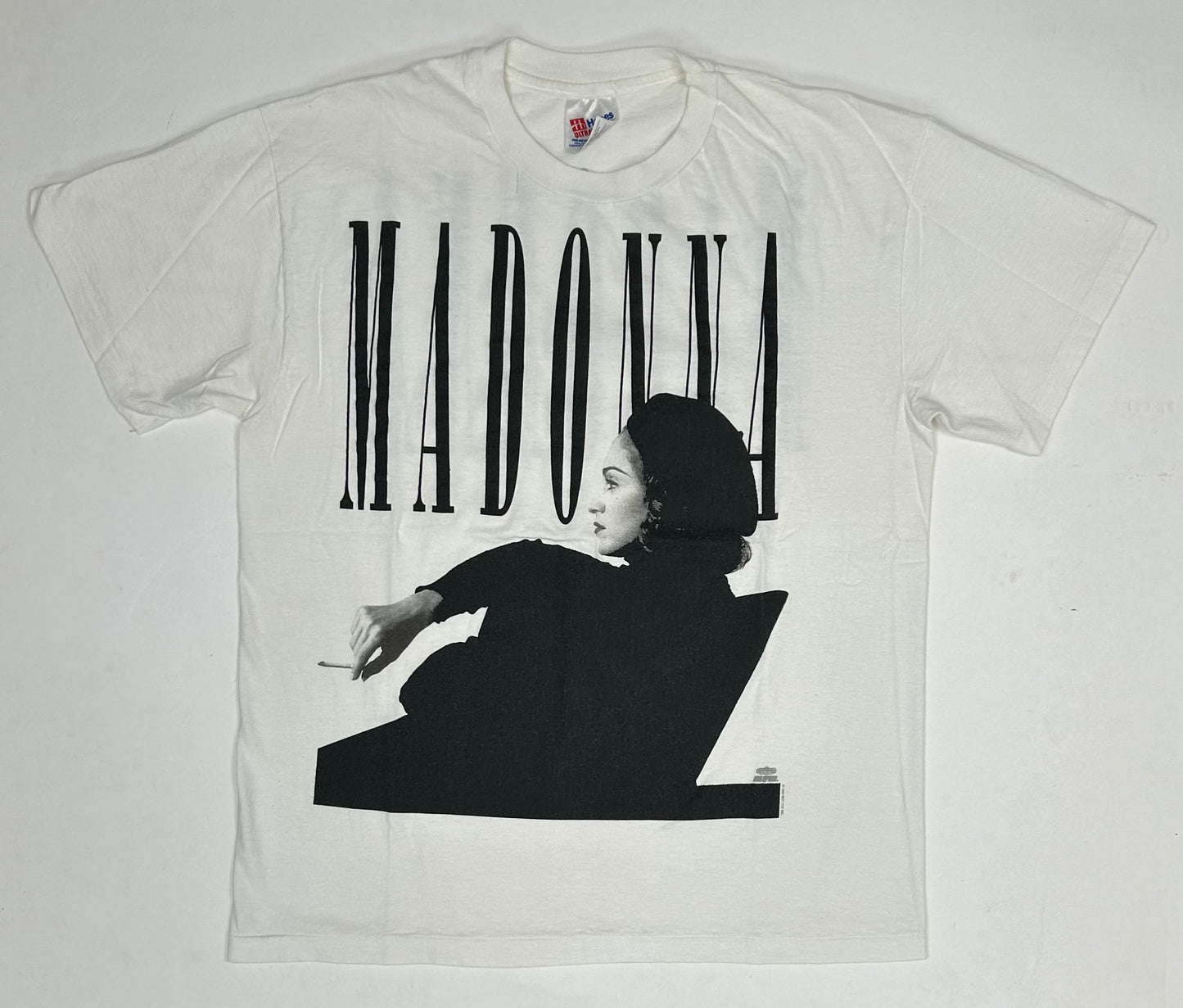 Vintage 1992 Madonna Erotica Smoking Music Tee M/L Fit 20.75x26.5 Inches White