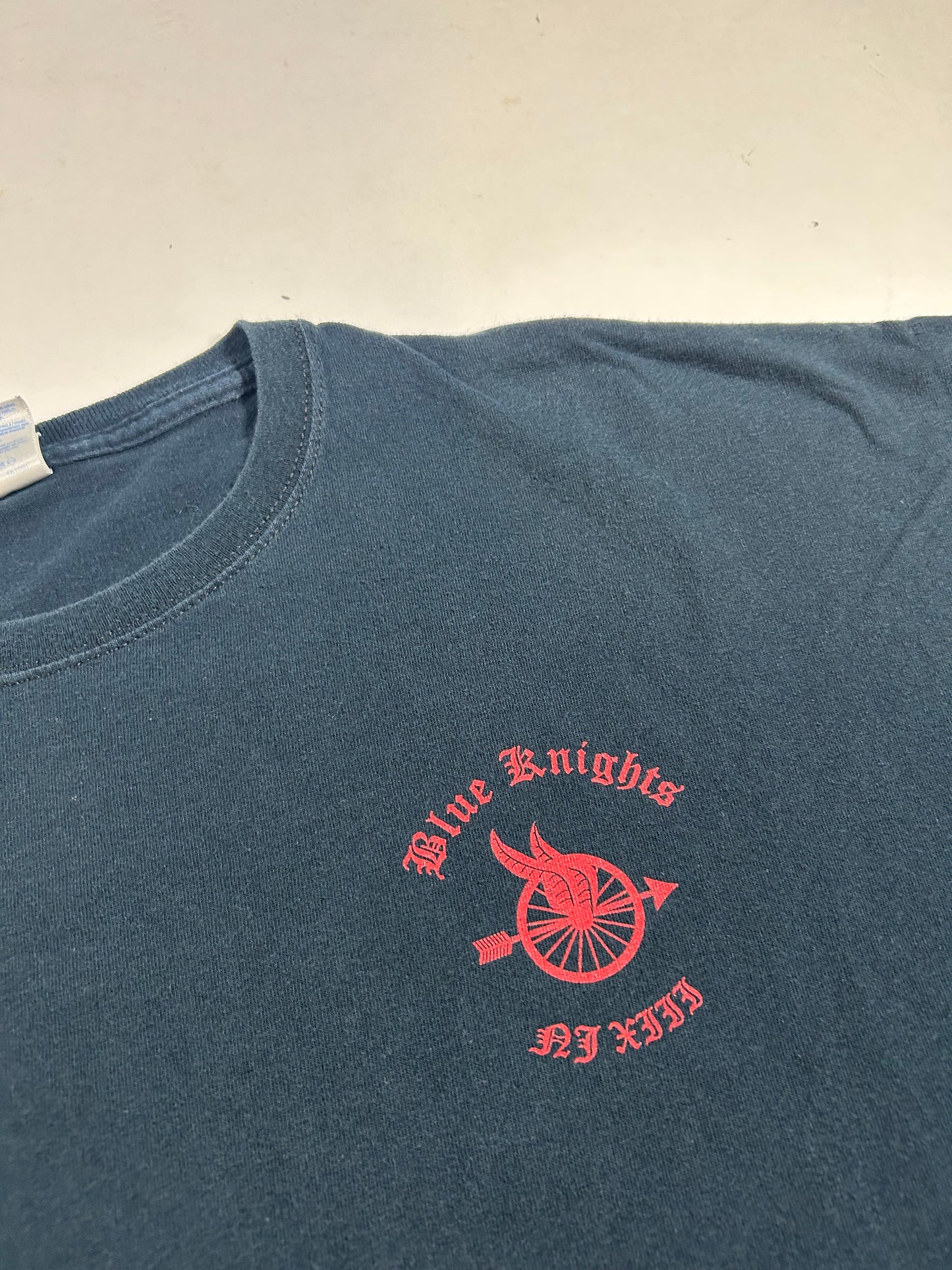 2000s Blue Knights New Jersey Ride With Pride America Eagle USA Motorcycle Tee 2XL 26.25x29.75 Inches
