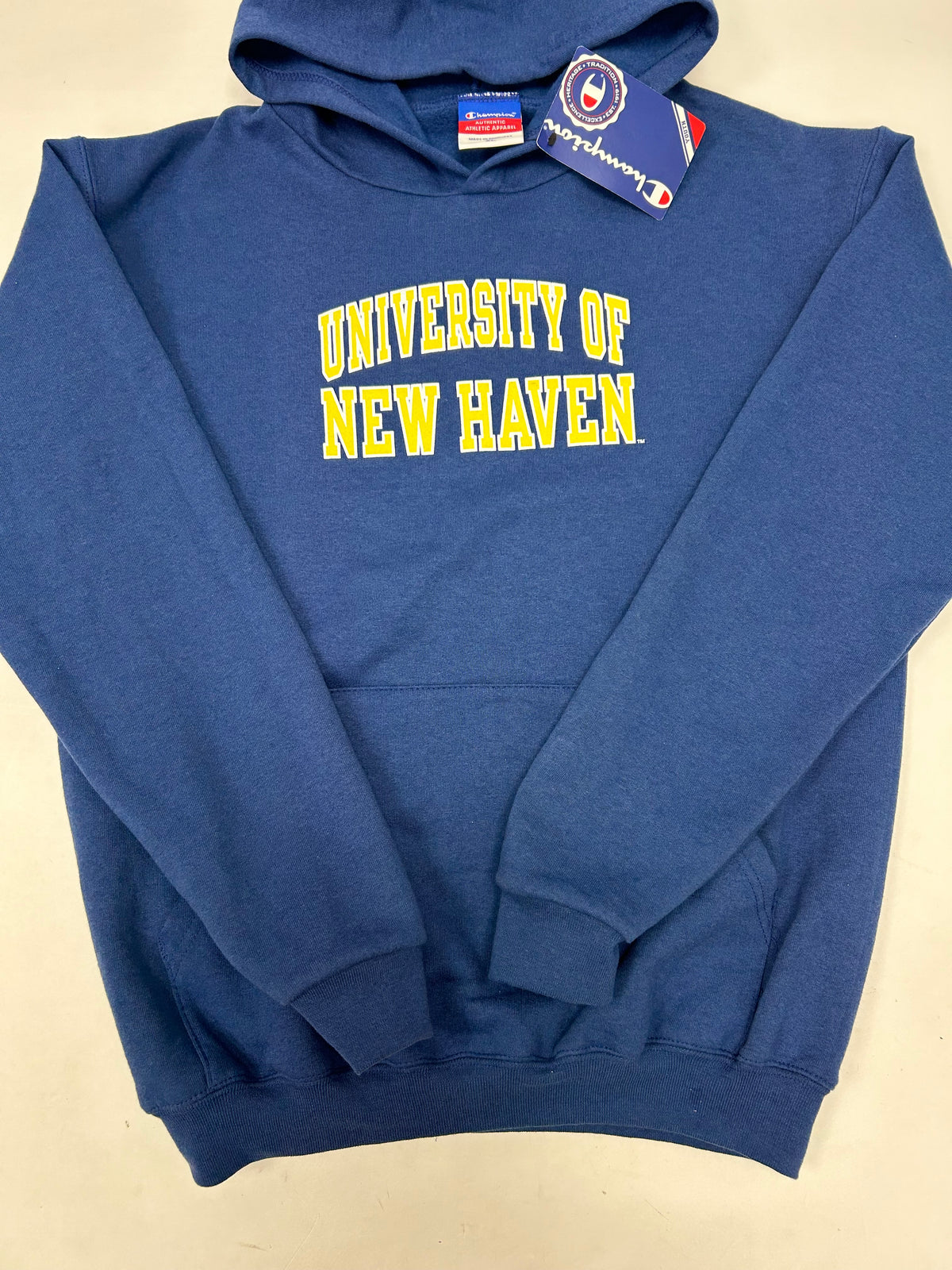University Of New Haven College Logo Champion Hoodie Sweatshirt New 21.25x26.5 Inches Brand New With Tag