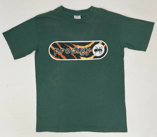 Vintage The Prodigy Fat Land Firestarter 1997 Wild Oats Tee Large 22.25x30.25 Inches Faded Green