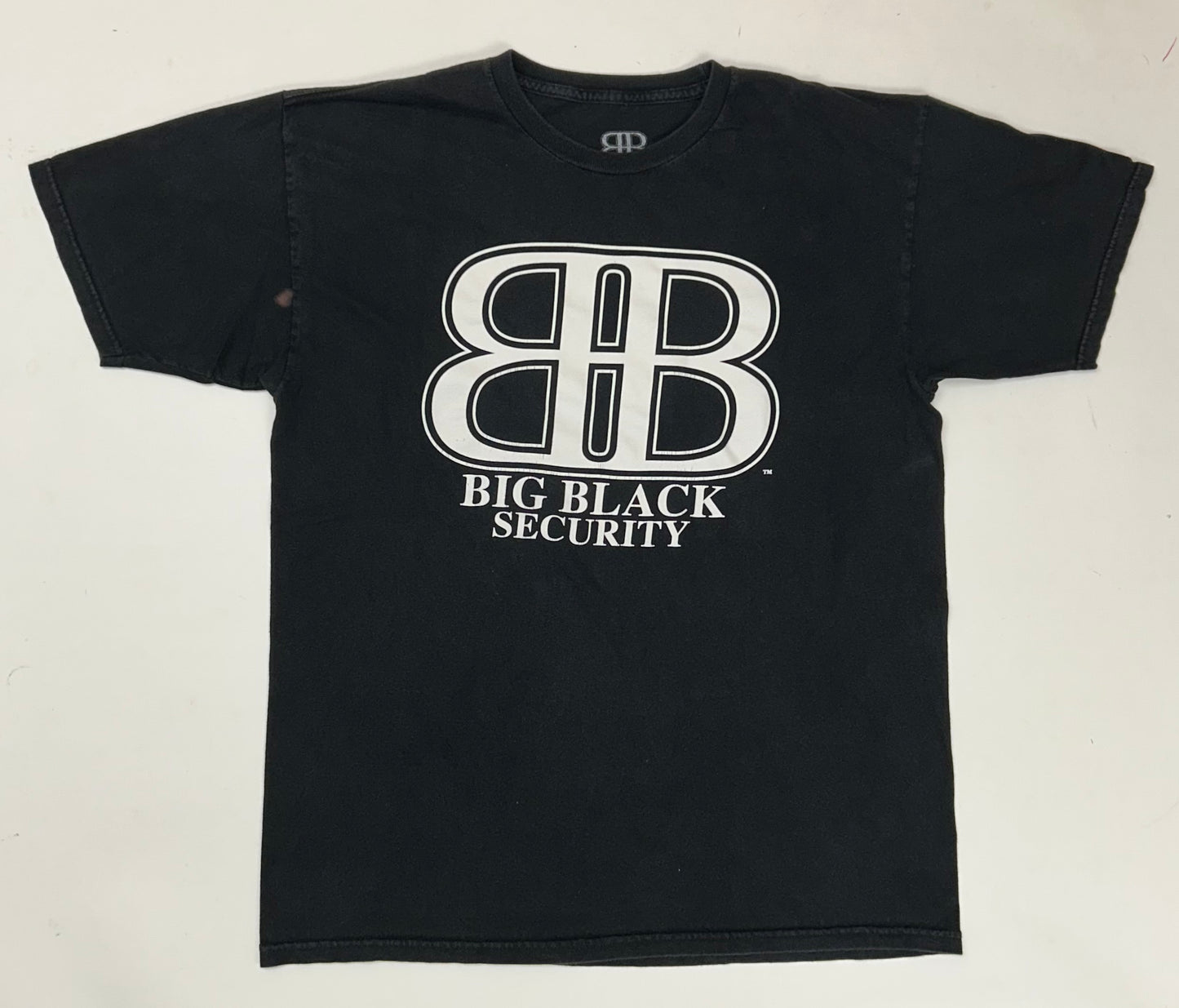 Vintage 00s Big Black Security BB 22’s Son Christopher “Big Black” Boykin Brand Tee Rob & Big Large 22x29 Inches As Is