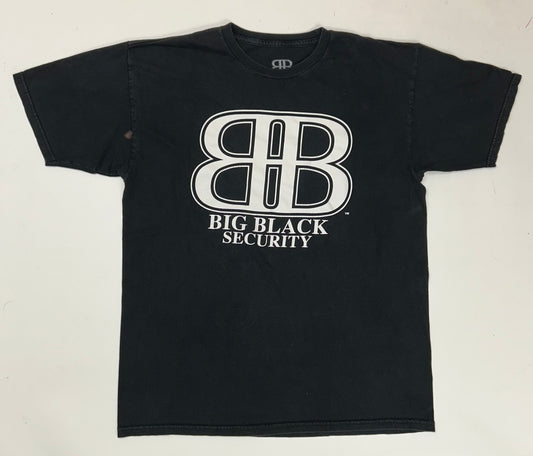 Vintage 00s Big Black Security BB 22’s Son Christopher “Big Black” Boykin Brand Tee Rob & Big Large 22x29 Inches As Is