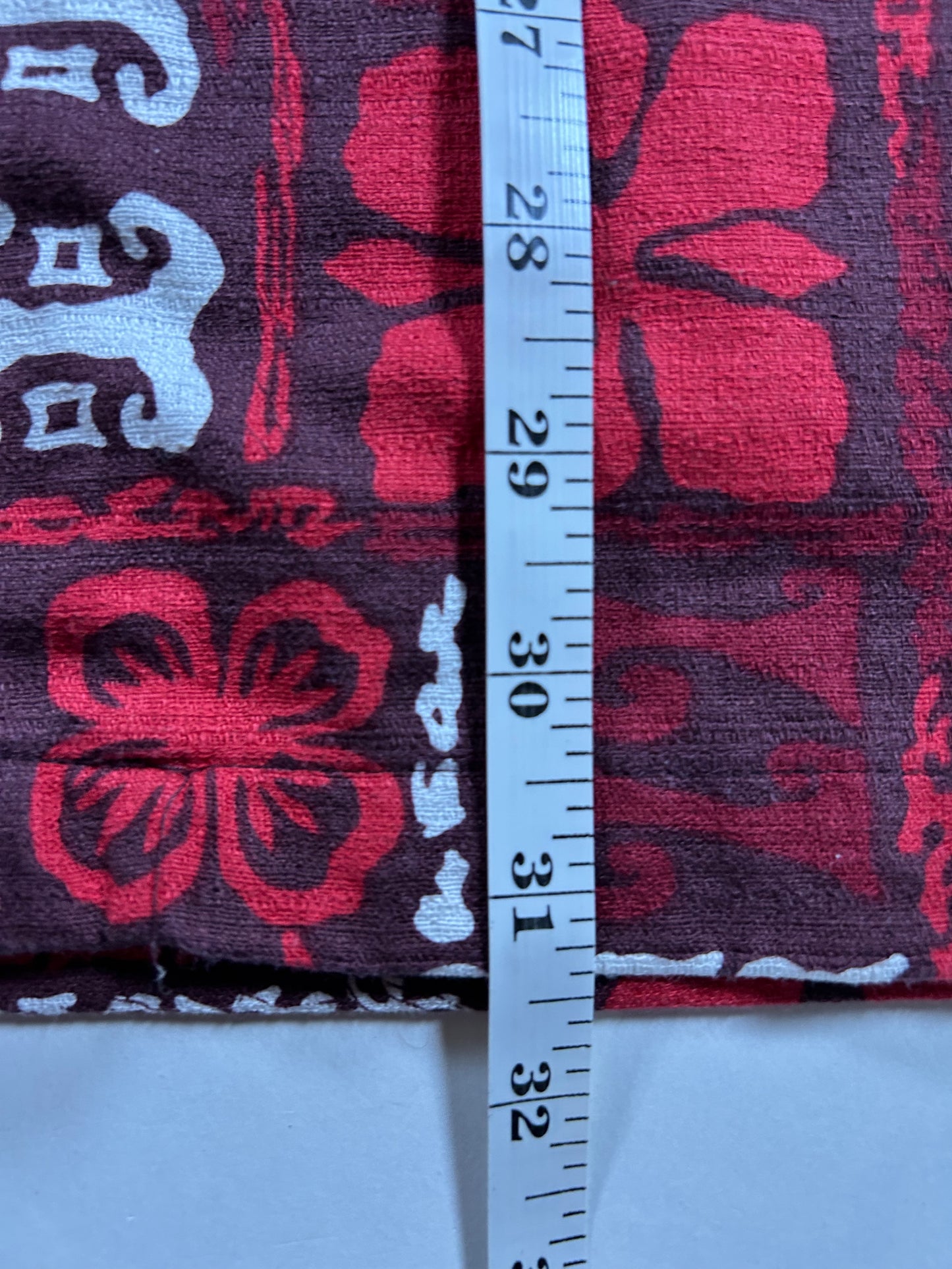 Vintage American Eagle AE Surf Co Shirt Floral Hawaiian Button Up Aloha Red XL 27.75x31.5 Inches