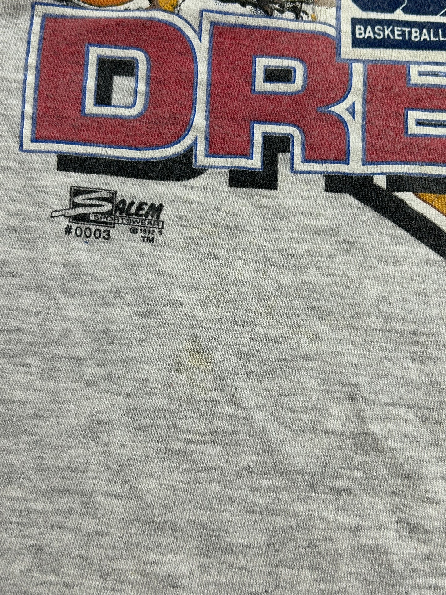 Vintage 1992 Dream Team Barcelona Olympic Michael Jordan NBA Salem Sportswear XL 23.75x29 Inches Gray As Is