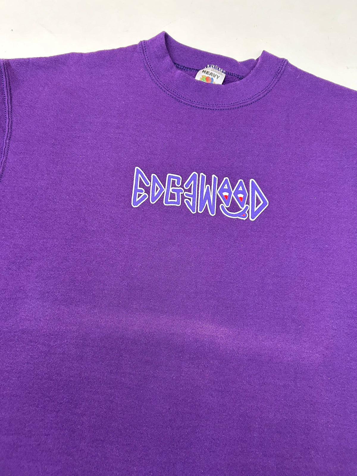 Edgewood New Jersey Deeper Than The Roots Crewneck Sweatshirts Fruit Of The Loom USA 50/50 Blend Plum Purple 23.25x27.25 Inches