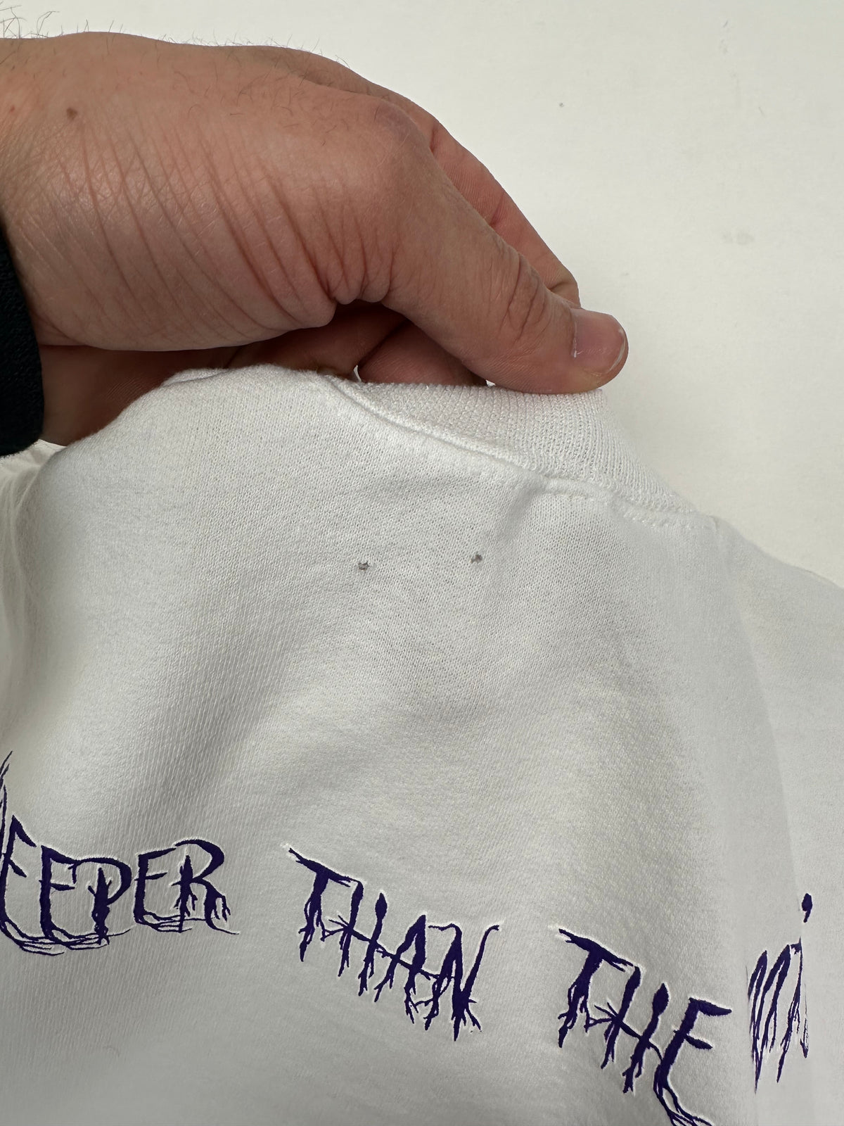 Edgewood NJ “Deeper Than The Roots.” First Edition Crewneck Sweatshirt Tagged Small 20.5x24 Inches White Jerzees 00s Mexico