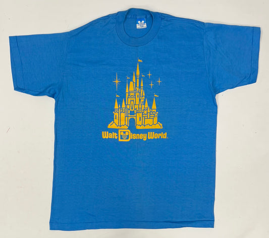 Vintage 80s Walt Disney World SINGLE STITCH T Shirt Park Graphic XL/L 23x29.25 Inches like new
