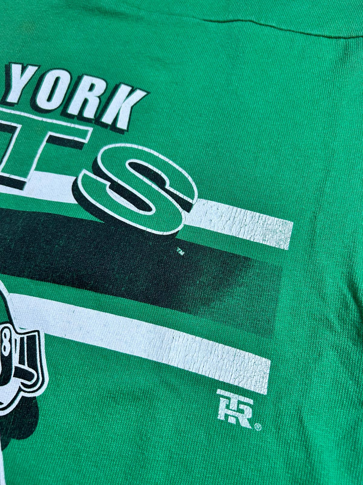 Vintage Team Rated New York Jets NFL 3/4 Sleeve Tee 1996 Medium 21x26 Inches As Is