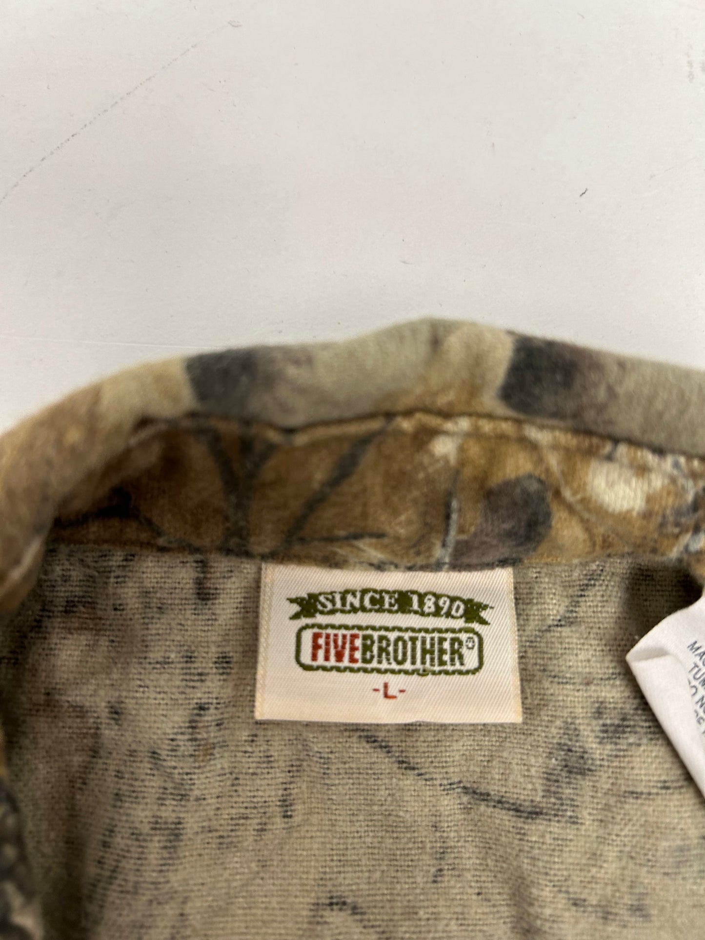 Vintage Five Brother Camo Vantage Flannel Button Up Shirt 5226 4701-ADV Large 25x29.5 Inches