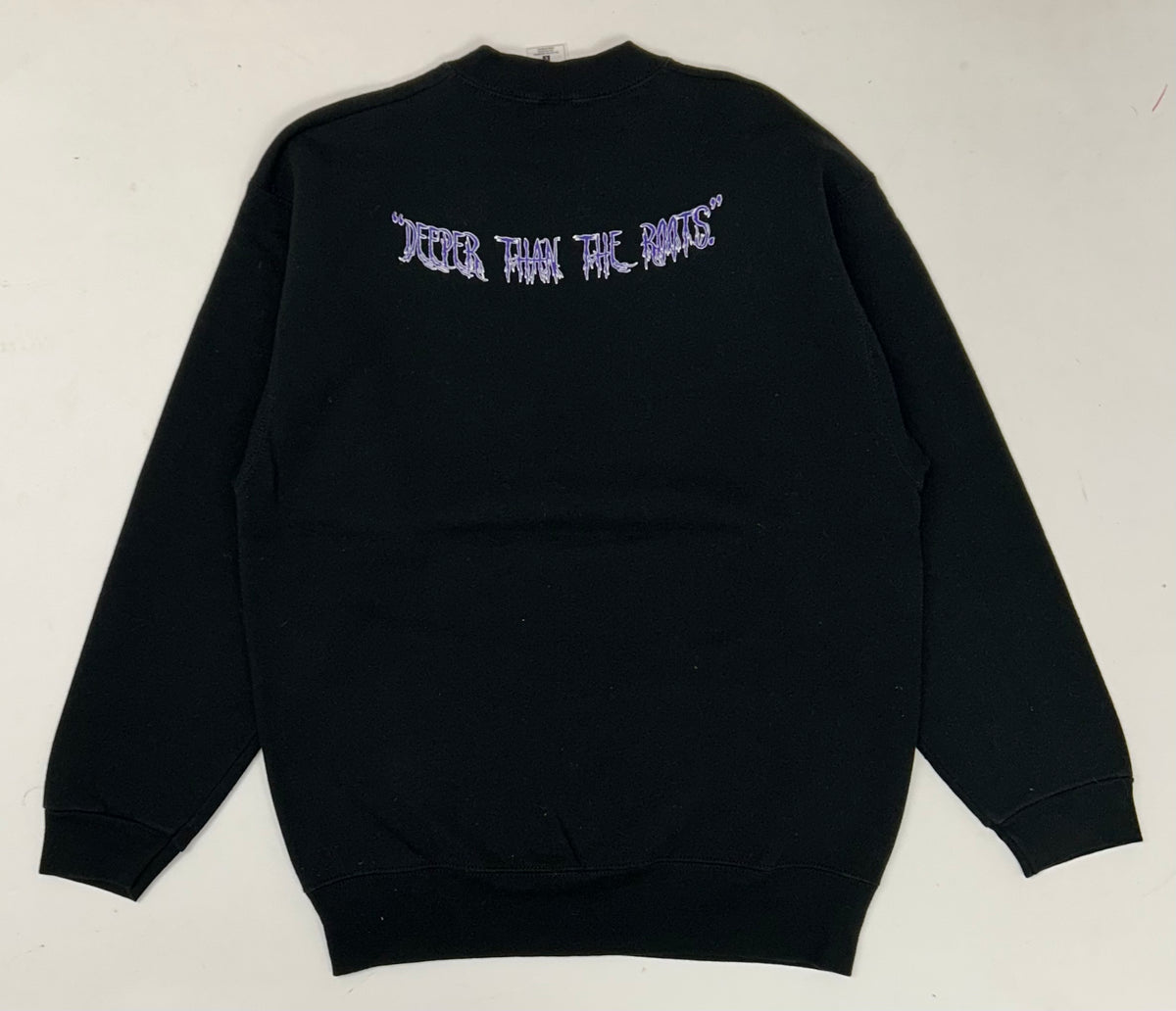Edgewood New Jersey Deeper Than The Roots Crewneck Sweatshirts Fruit Of The Loom Heavy Cotton 90/10 Blend Black Mexico 22.5x29 Inches M/Lish