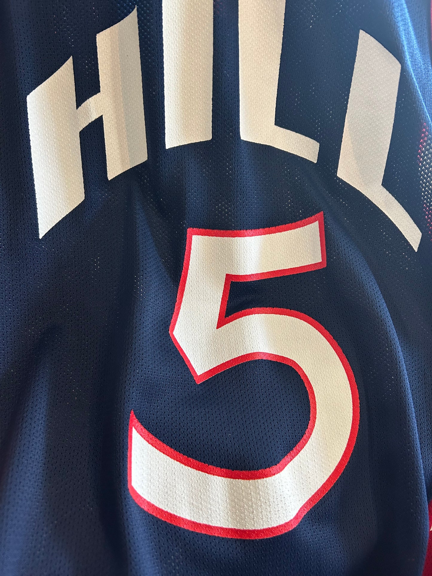 Vintage 90s Champion Team USA Grant Hill #5 Men’s Basketball Jersey Adult Small 36 17.25x27.75 Inches