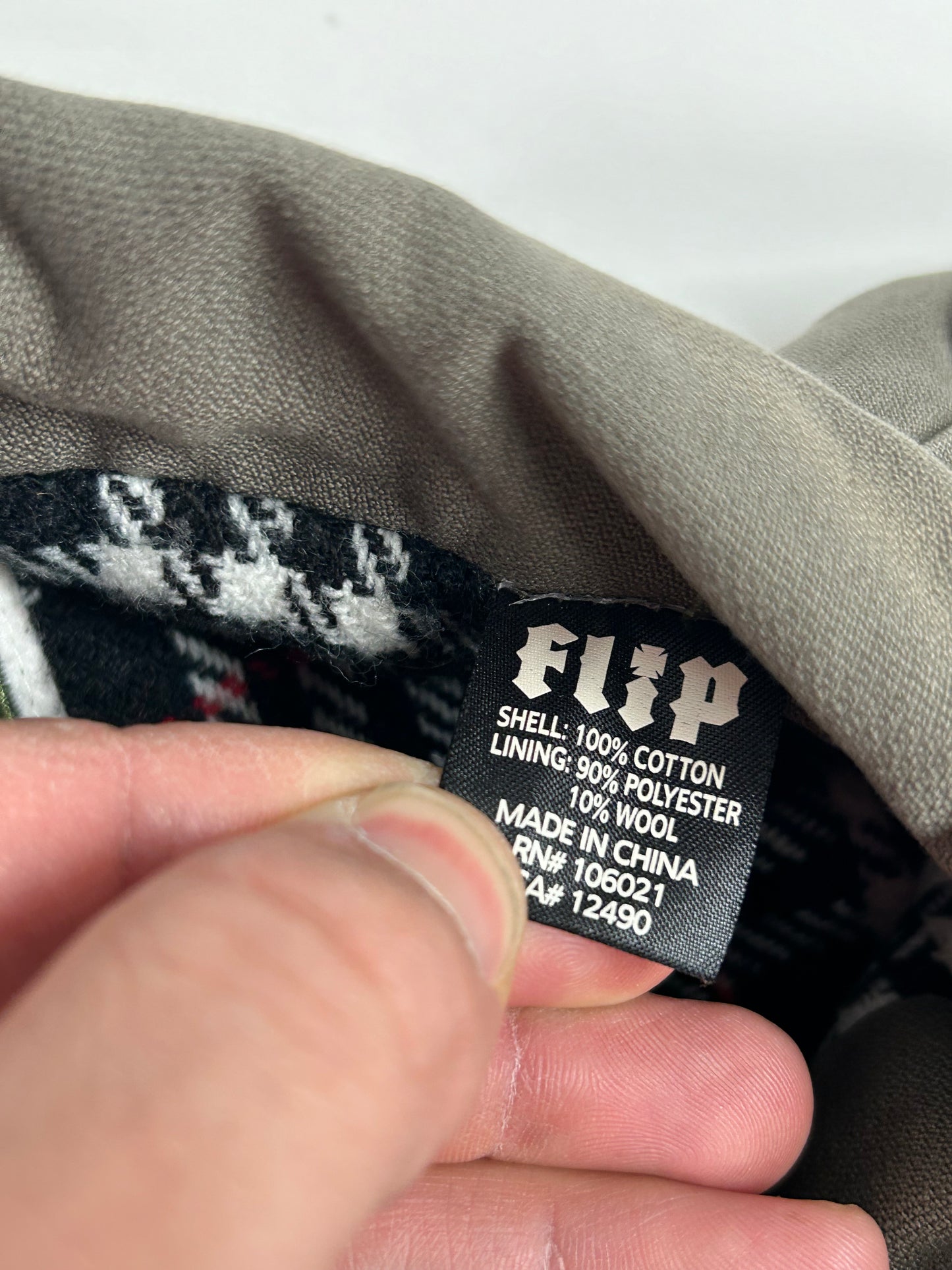 Vintage Flip Skateboards Army Military Style Zip Skateboarding Jacket Medium 24.5x27.25 Inches