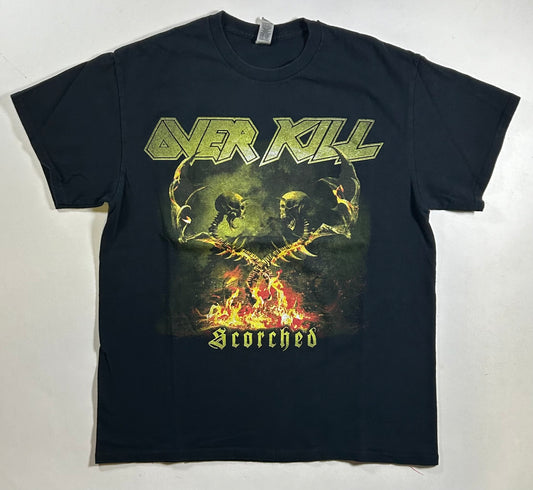 Over Kill “Scorched” 2023 MetLife New Jersey Tour Shirt Medium 19.5x25.75 Inches
